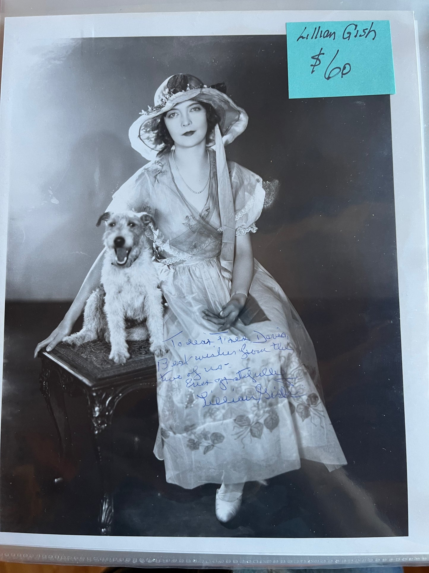 LILLIAN GISH, actress, autograph