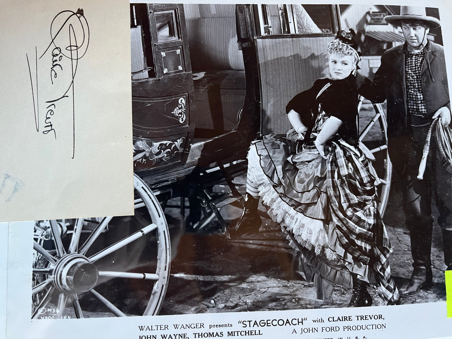 CLAIRE TREVOR, actress, autograph