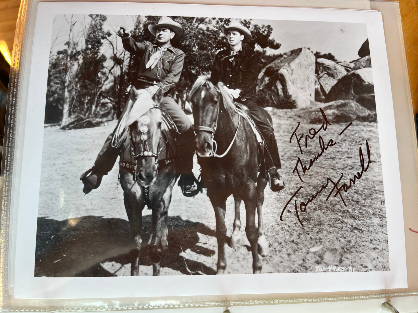 TOMMY FARRELL, character actor, autograph