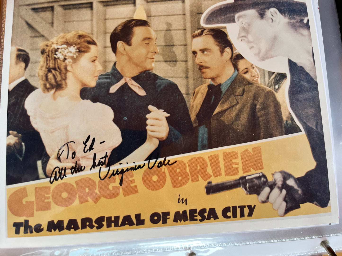 VIRGINIA VALE, actress, autograph