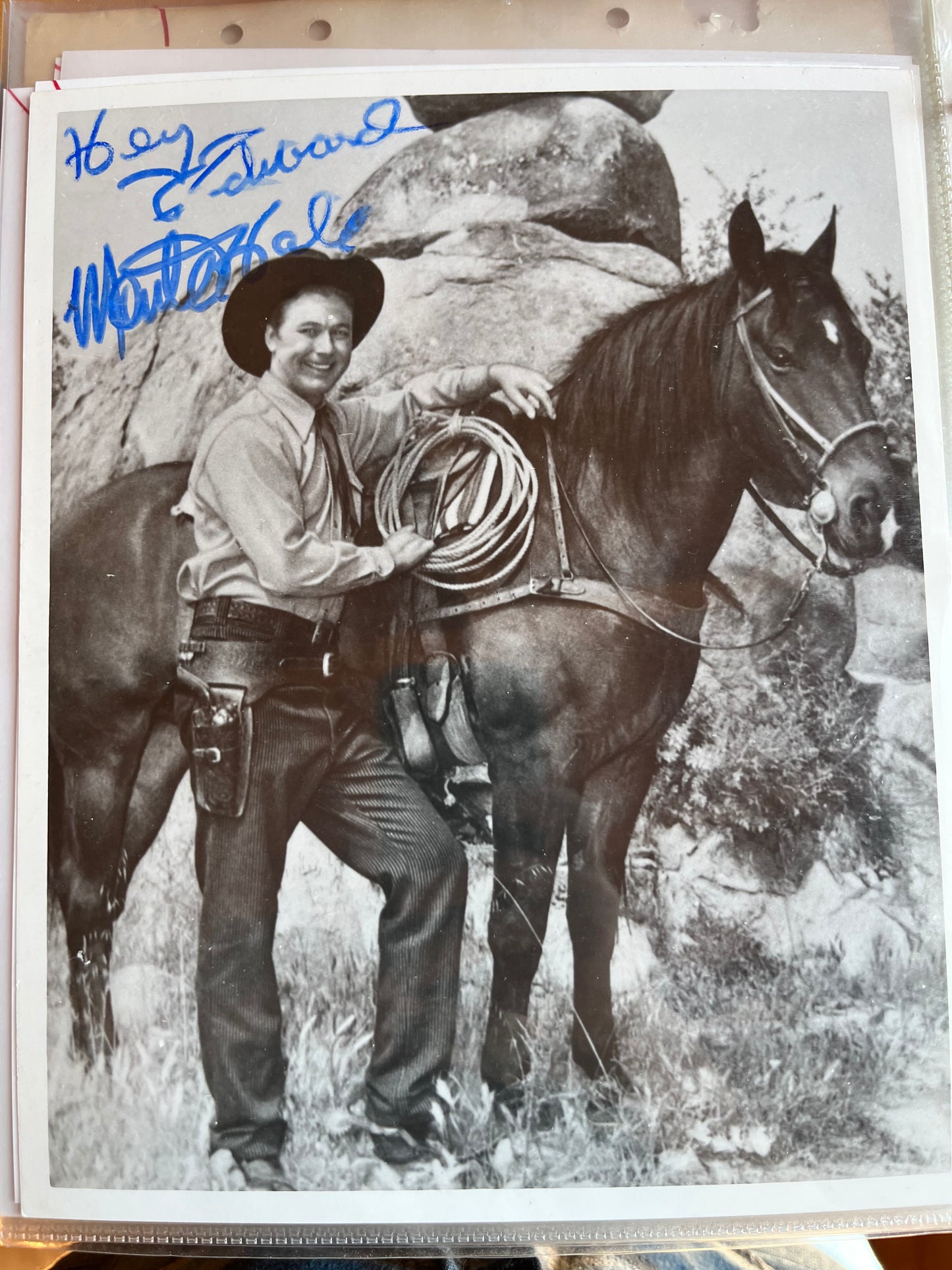 MONTE HALE, cowboy actor, autograph