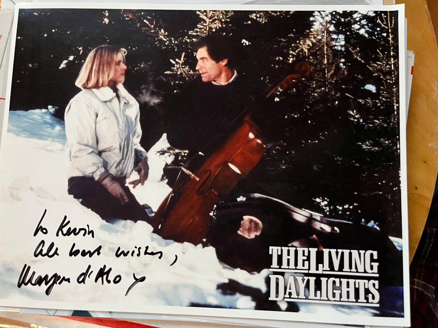 MARYAM D'ABO, 007 Bond Girl, The Living Daylights, autograph