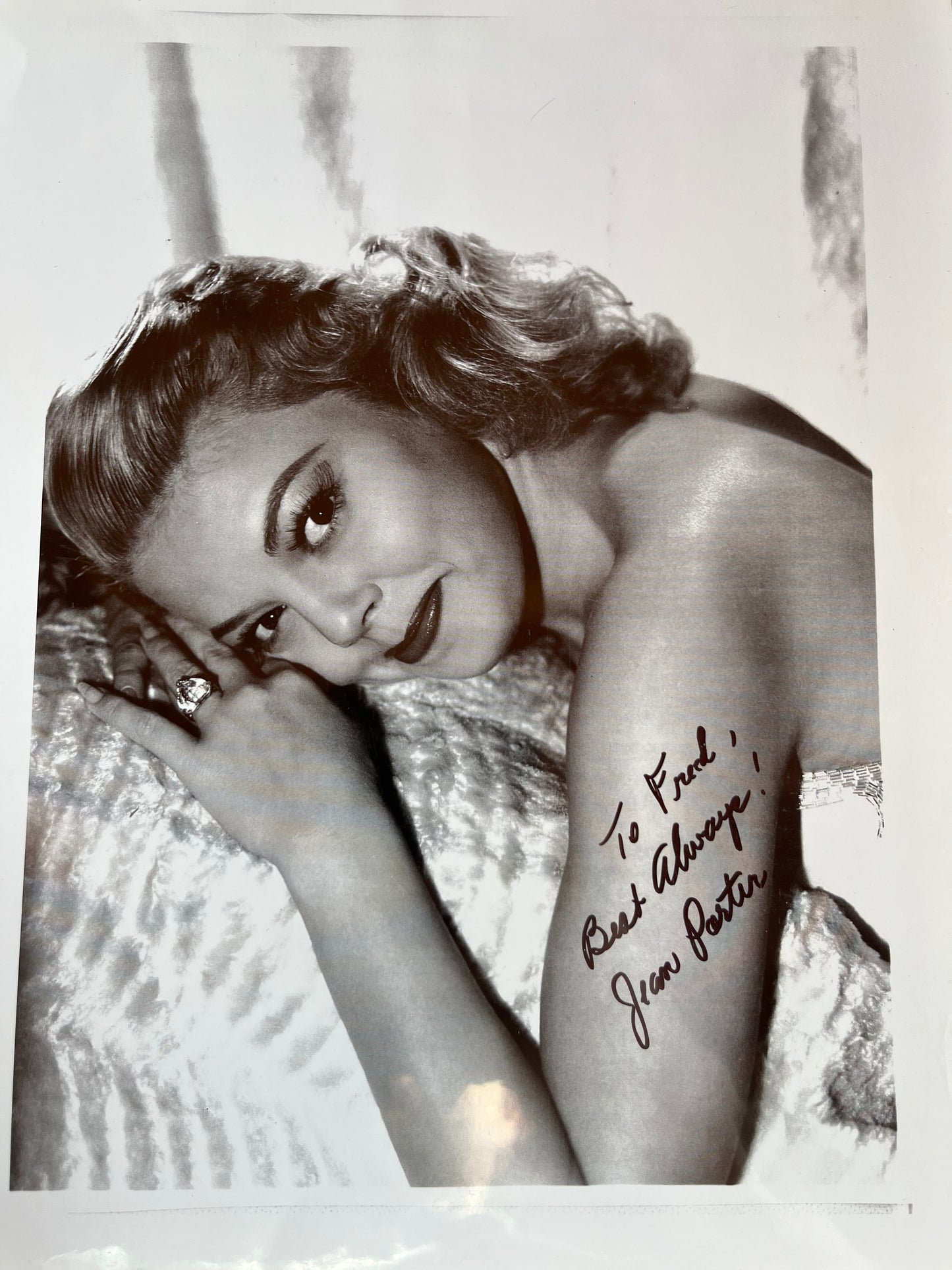 JEAN PETERS, actress, autograph