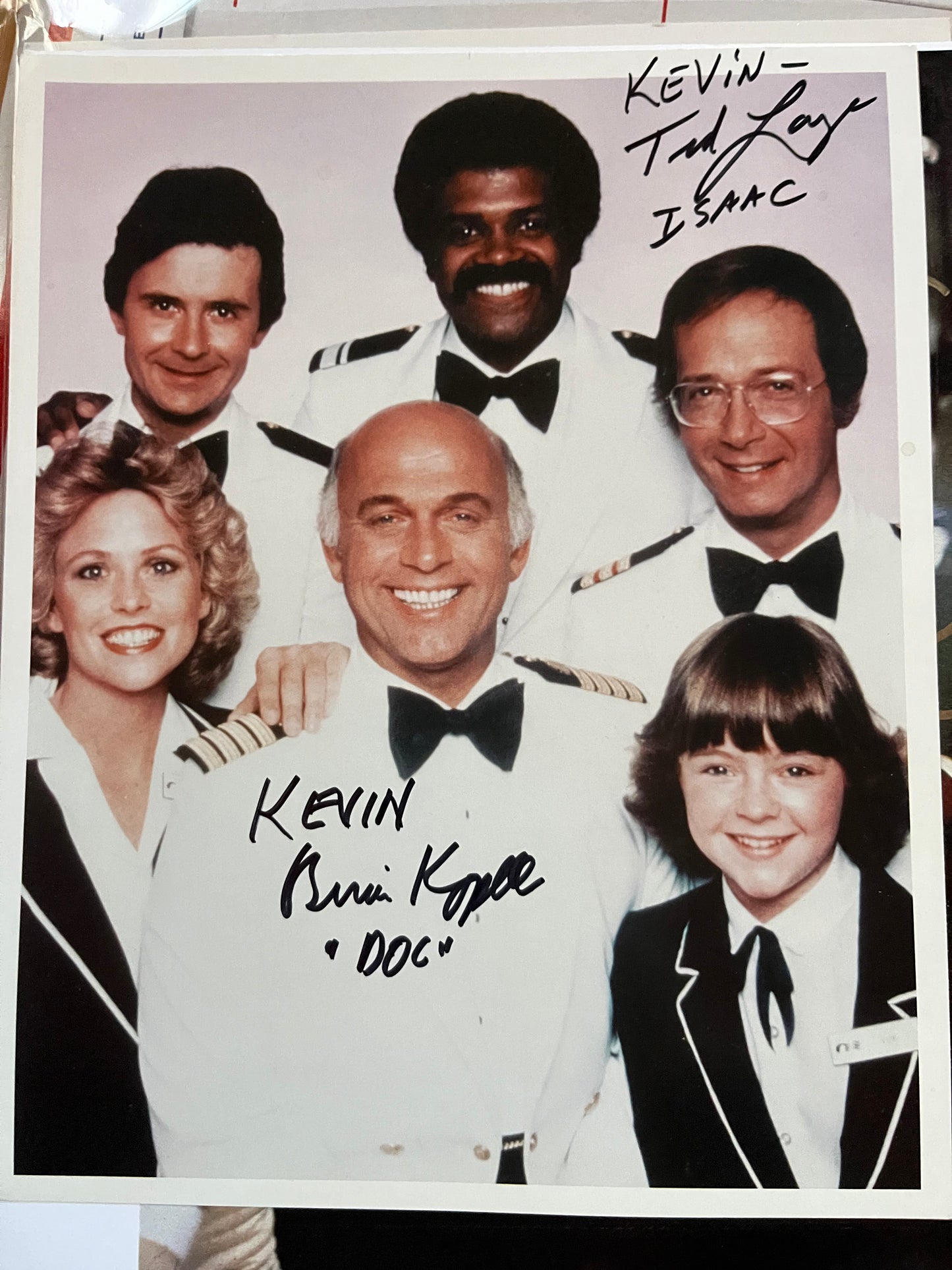 Ted Lange and Bernie Kopell, THE LOVE BOAT, two autographs