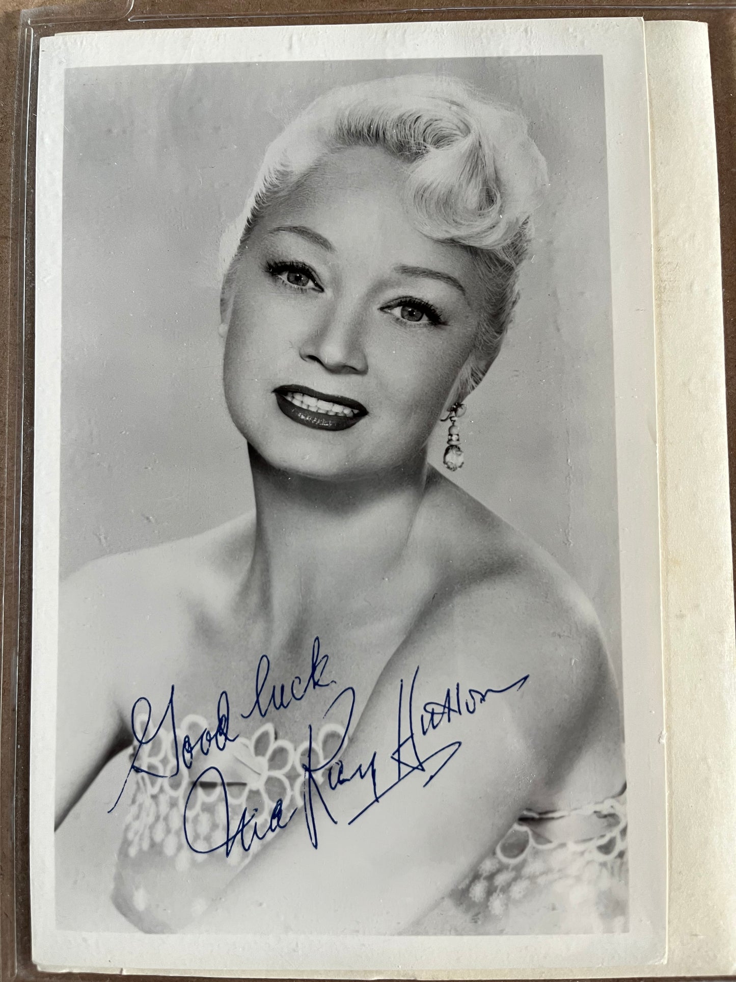 INA RAY HUTTON, singer and bandleader (Autograph)
