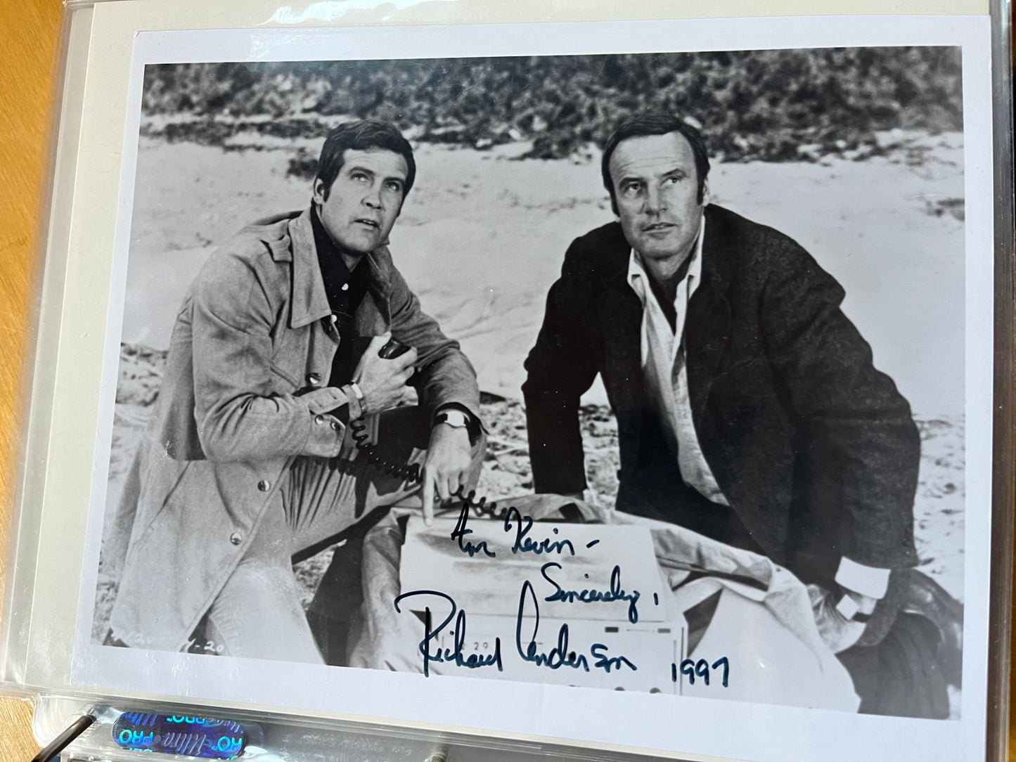 RICHARD ANDERSON, Six Million Dollar Man, Bionic Woman, autograph