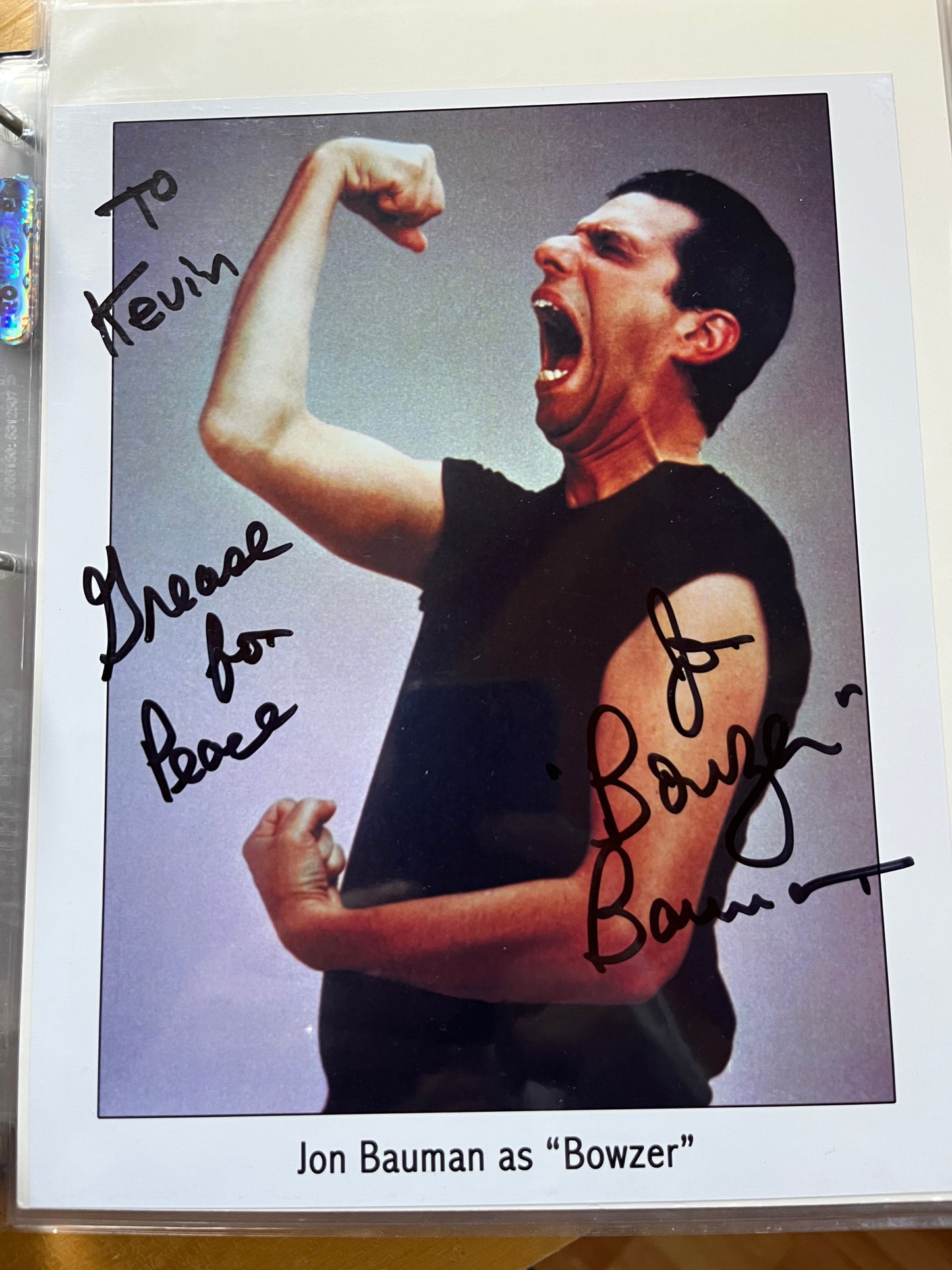 JON BAUMAN as Bowzer from Grease, autograph