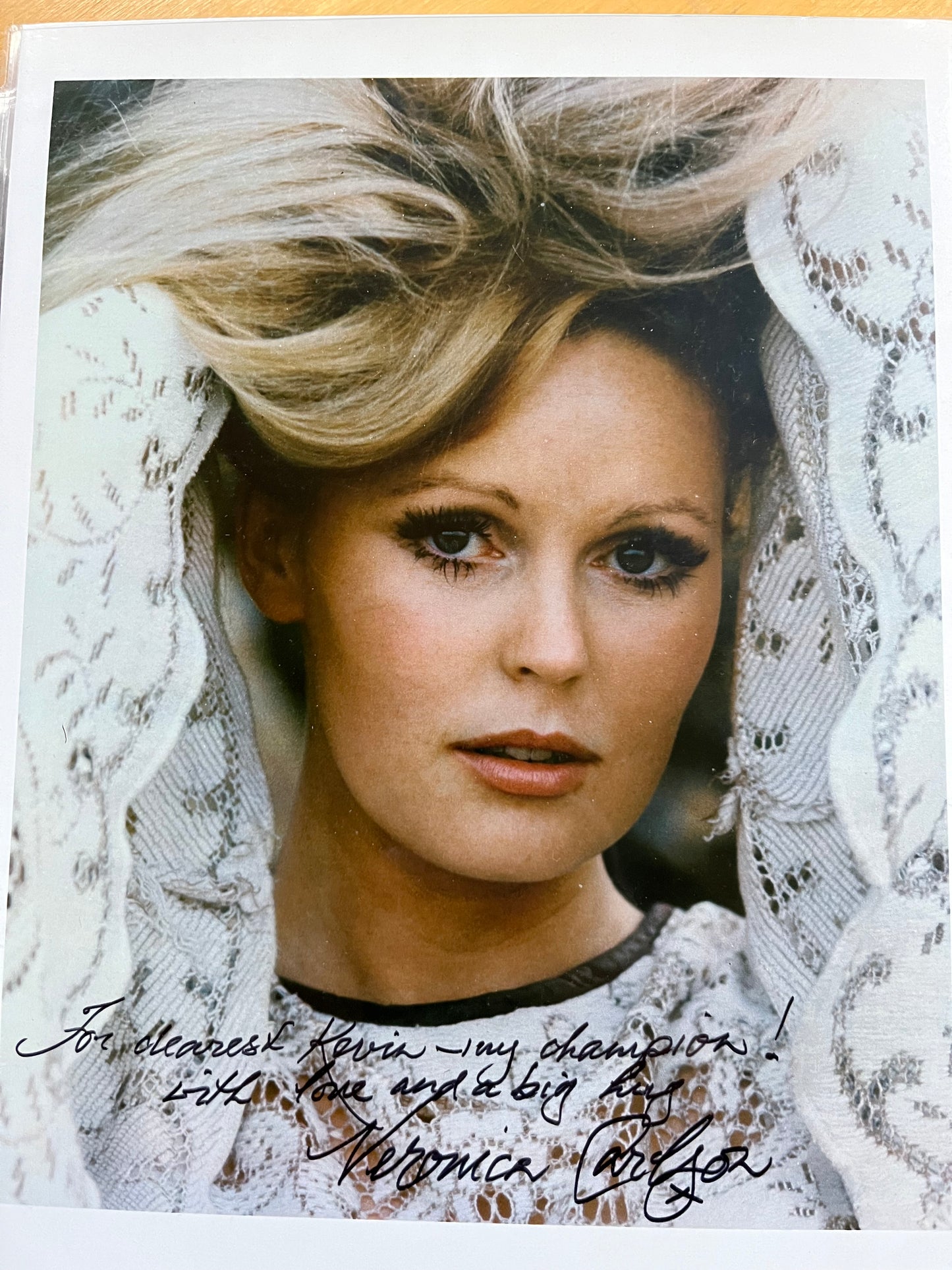 Veronica Carlson, Hammer horror actress, autograph