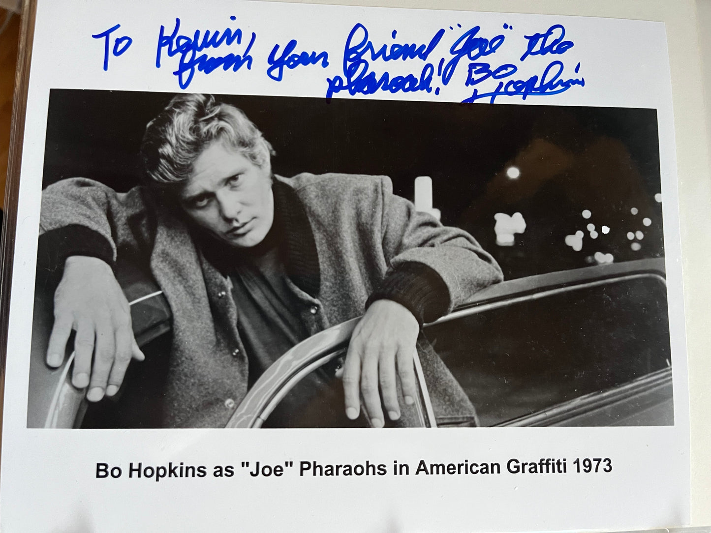 BO HOPKINS, American Graffiti, autograph