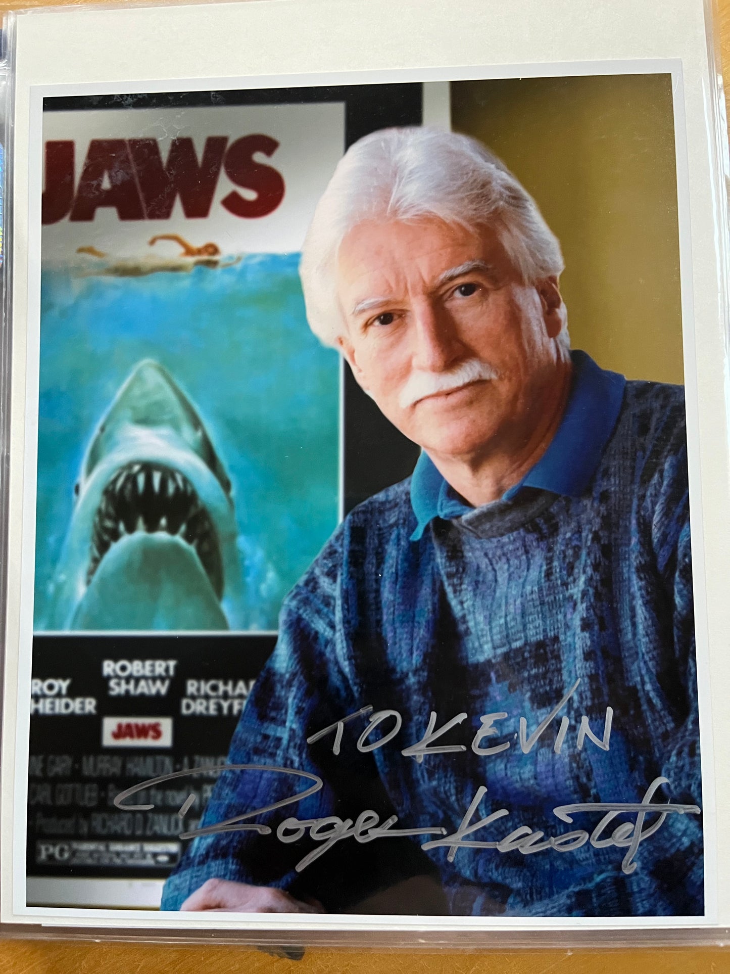 ROGER KASTEL, artist for the poster of JAWS, autograph
