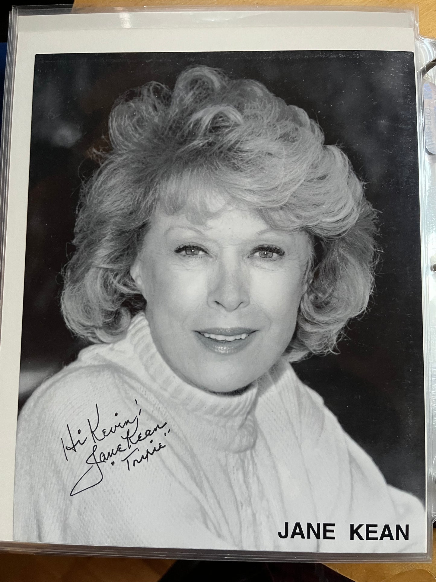 JANE KEAN, Trixie on The Honeymooners, autograph