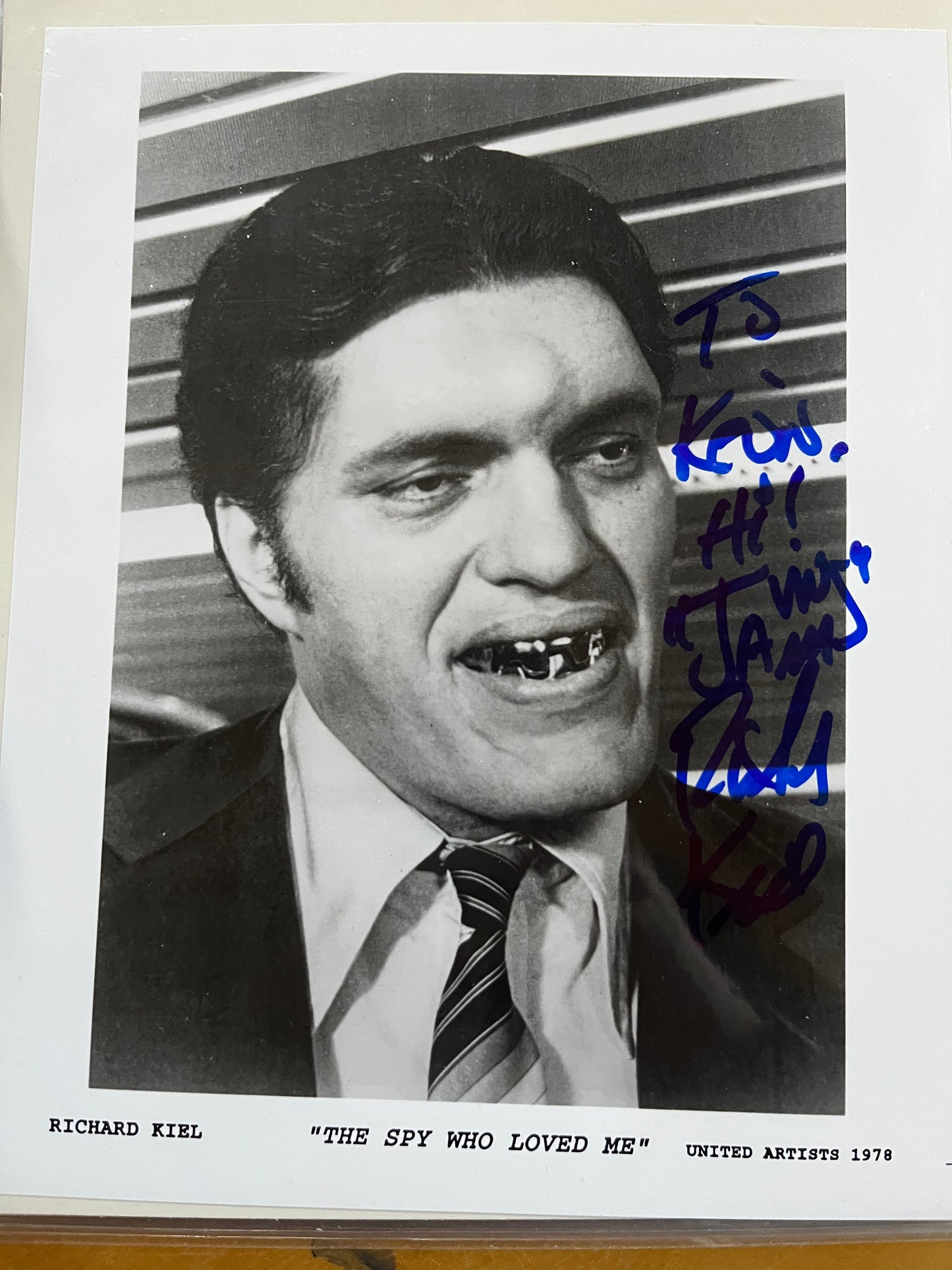 RICHARD KIEL, Jaws in two James Bond films, autograph