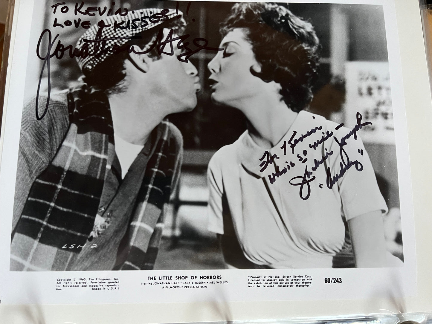 JONATHAN HAZE, JACKIE JOSEPH, Little Shop of Horrors, autograph
