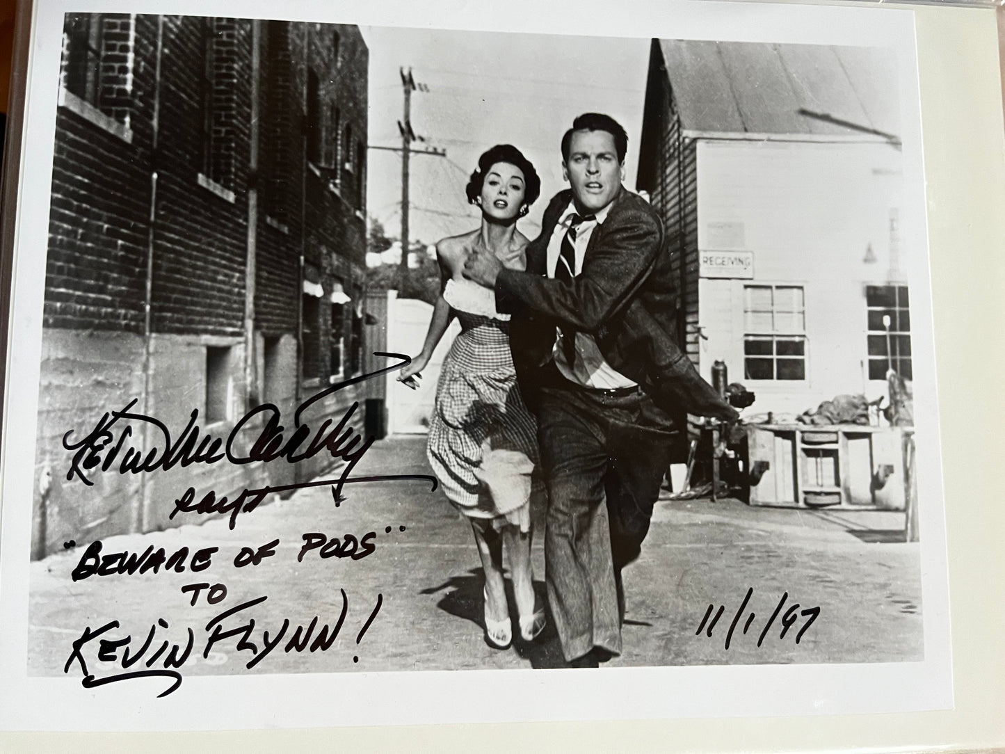 KEVIN McCARTHY, Invasion of the Body Snatchers, autograph