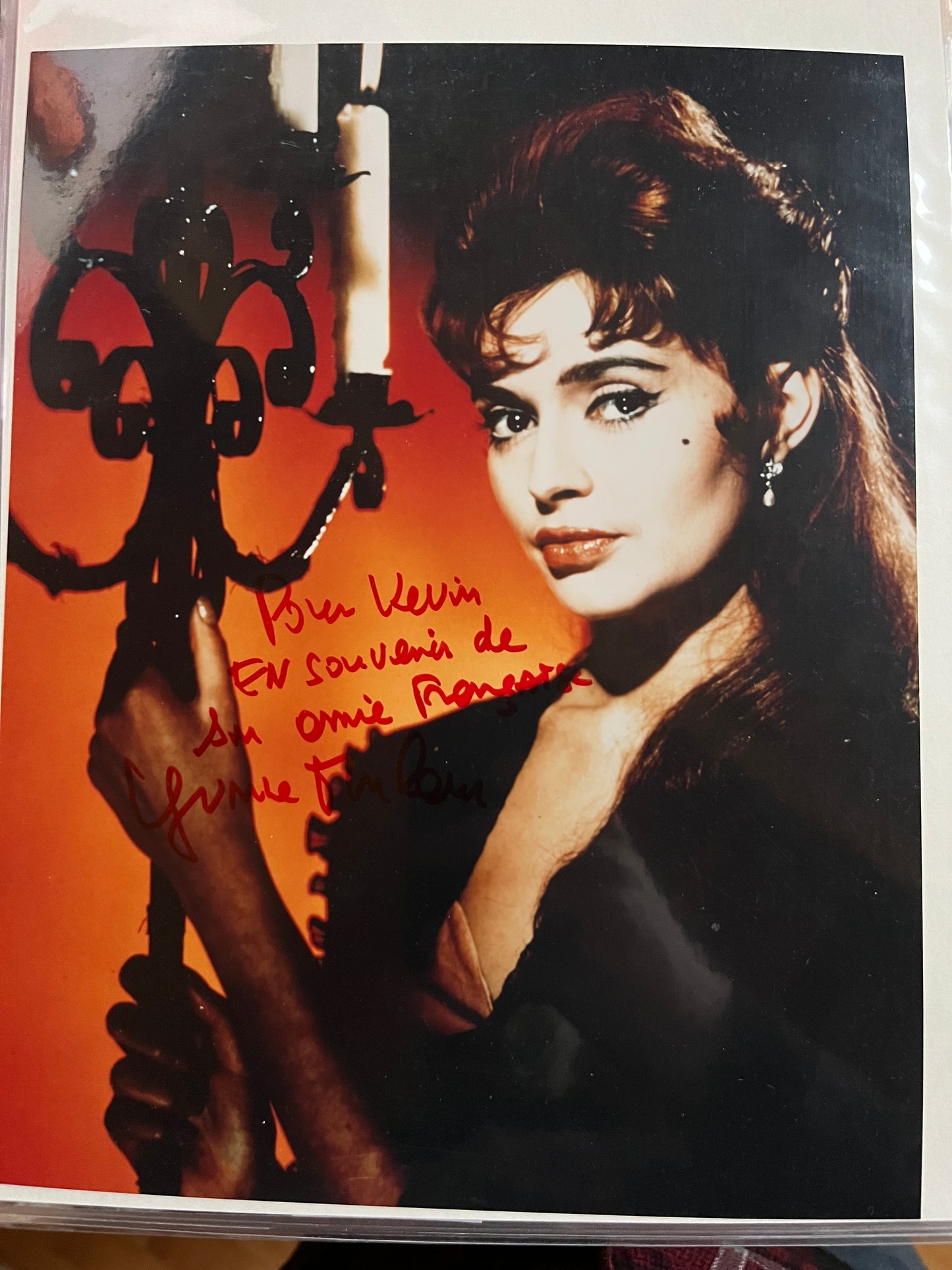 YVONNE MONLAUR, Hammer horror actress, autograph