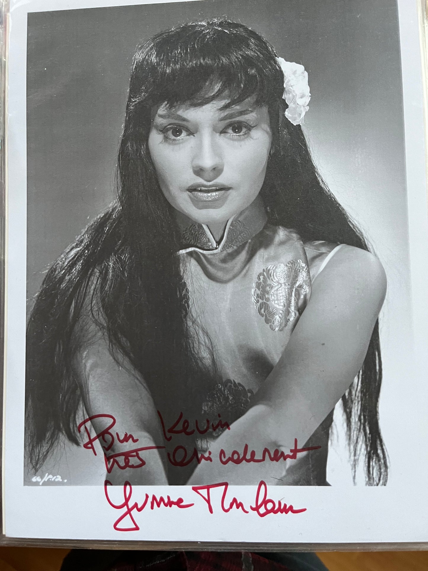 YVONNE MONLAUR, Hammer horror actress, autograph