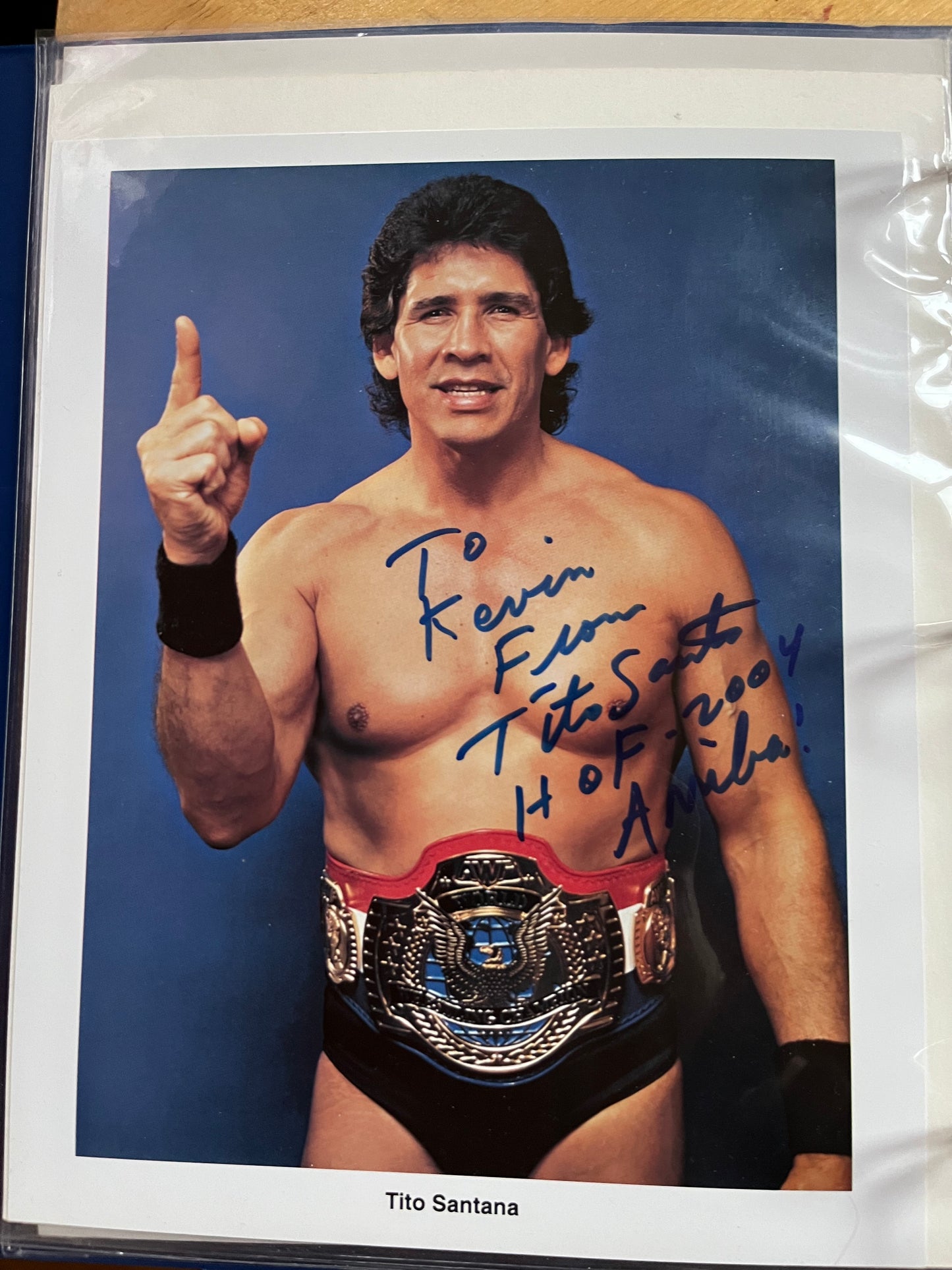 TITO SANTANA, WWE Wrestler, autograph