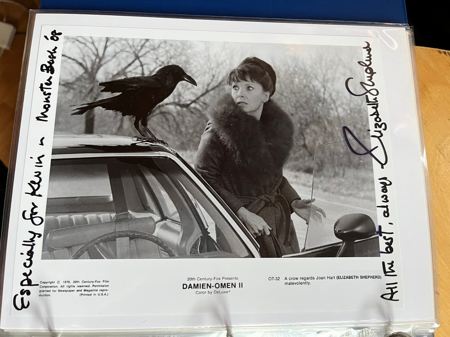 ELIZABETH SHEPHERD, Damien-Omen II, autograph