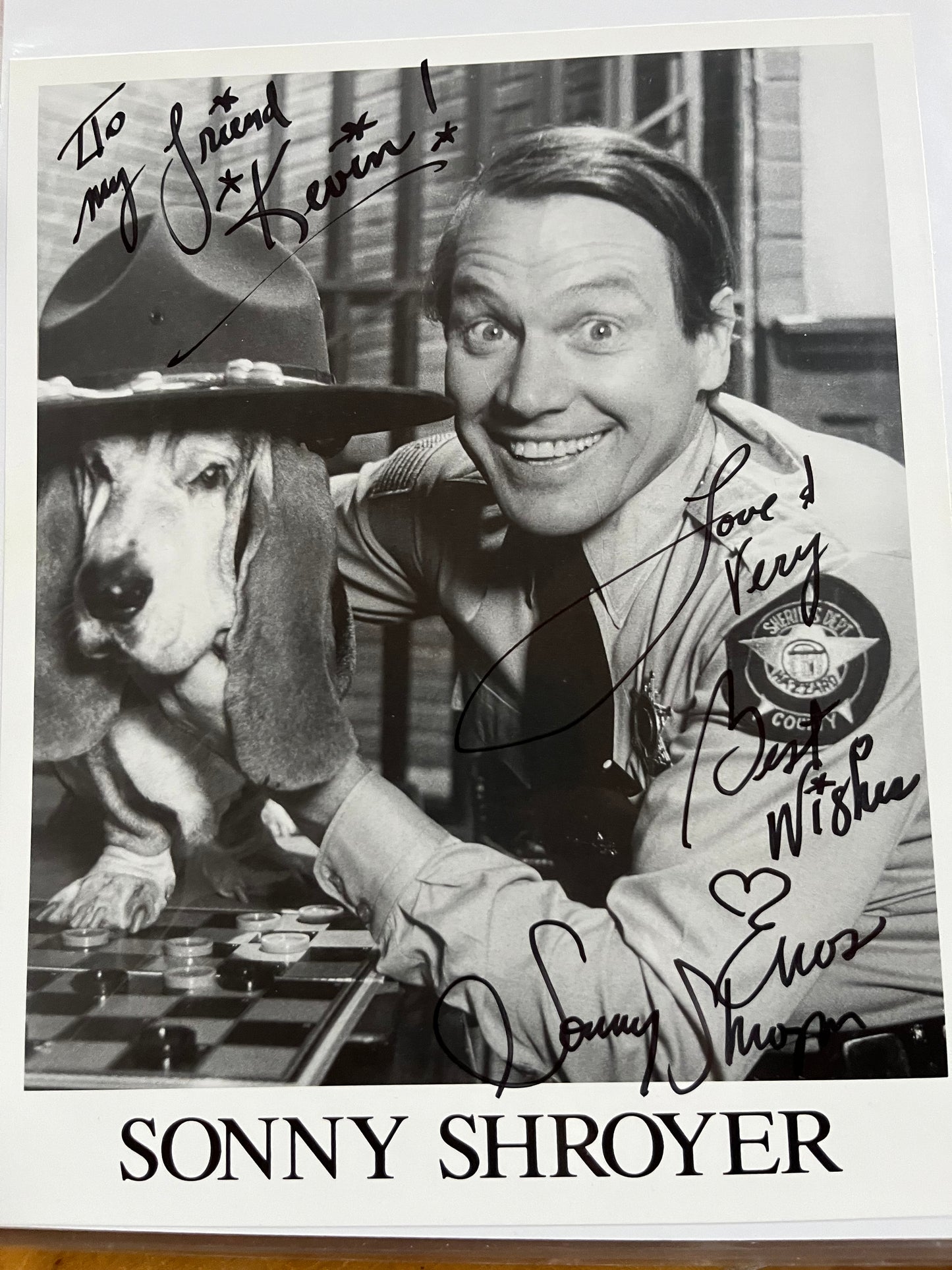 SONNY SHROYER, The Dukes of Hazzard, autograph