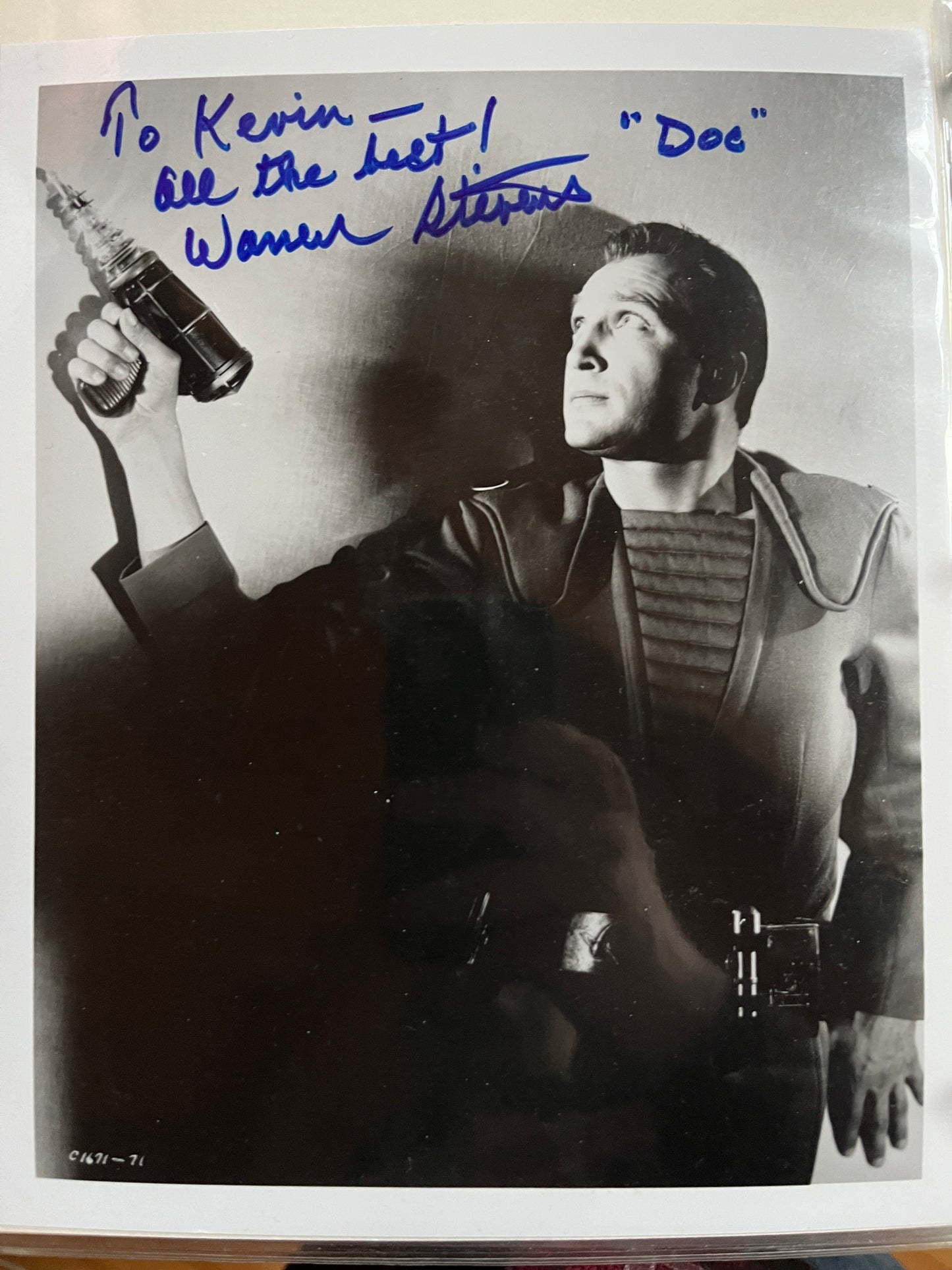 WARREN STEVENS, Forbidden Planet, autograph