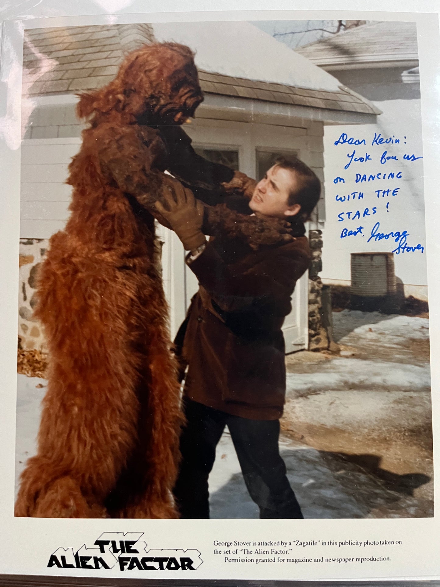 GEORGE STOVER, The Galaxy Invader, autograph