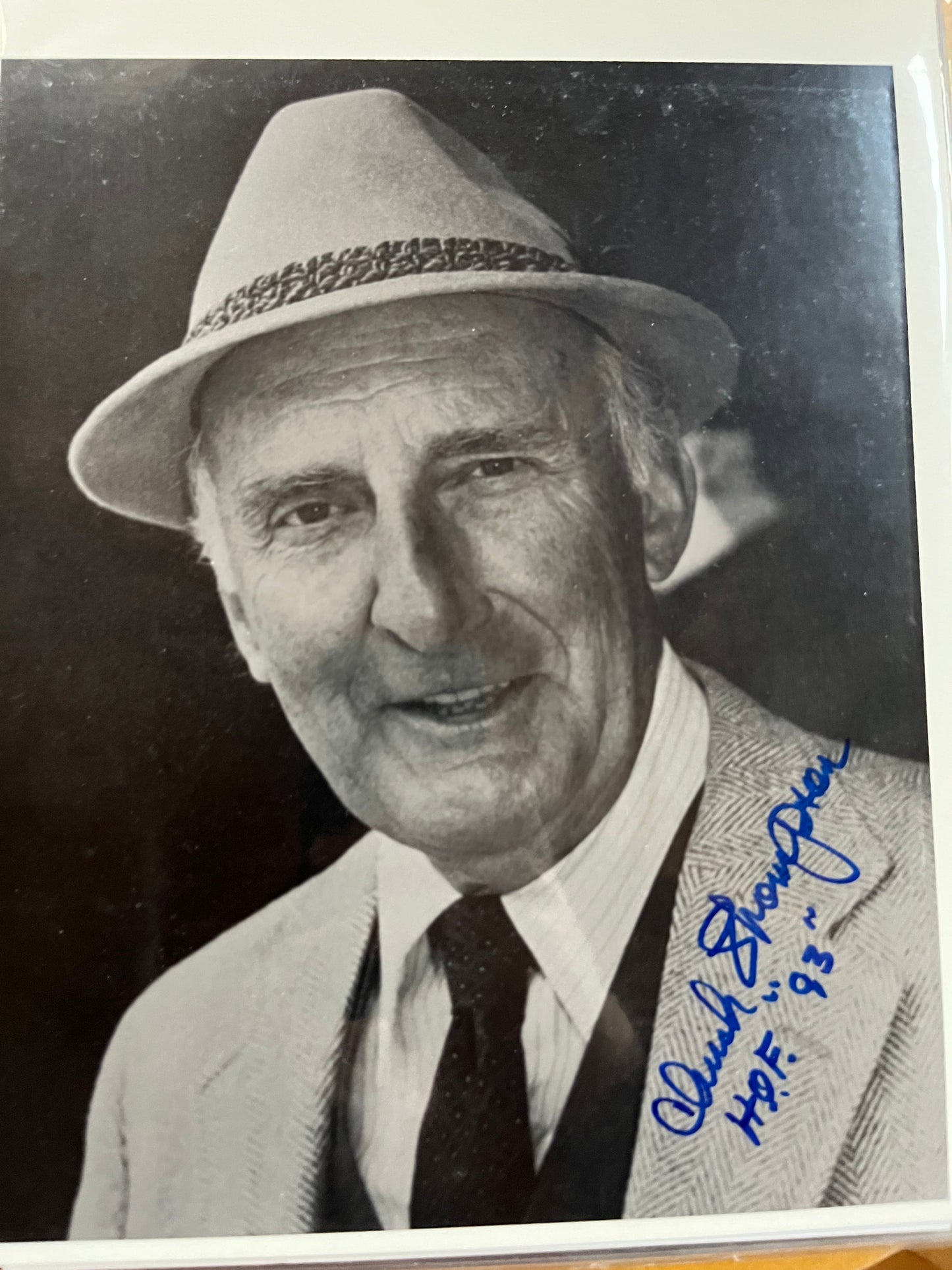 CHUCK THOMPSON, Baltimore Orioles announcer, autograph