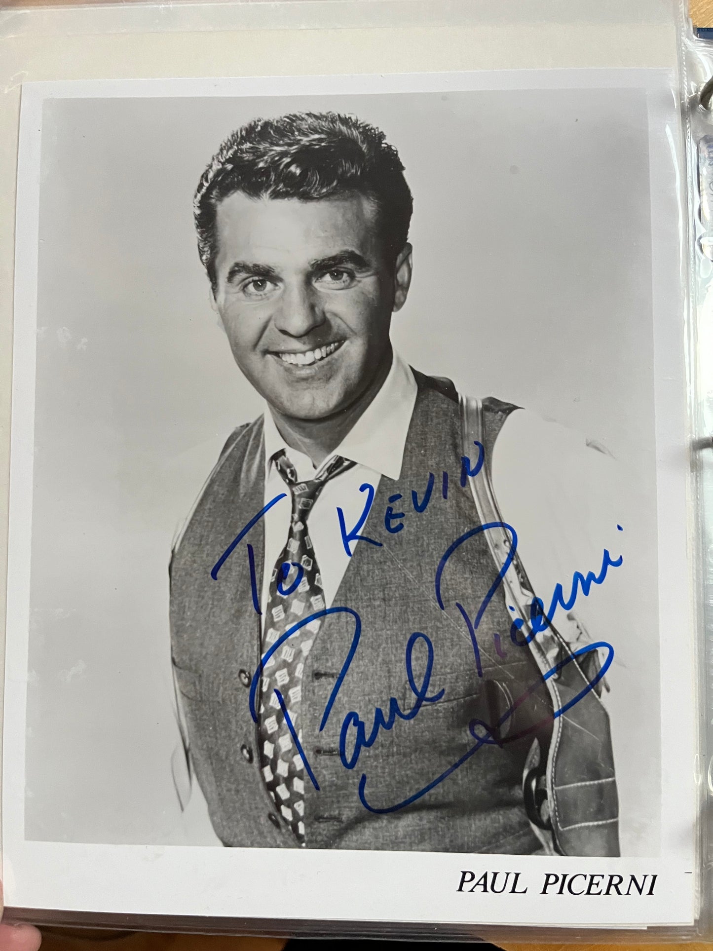 PAUL PICERNI, TV's The Untouchables, autograph