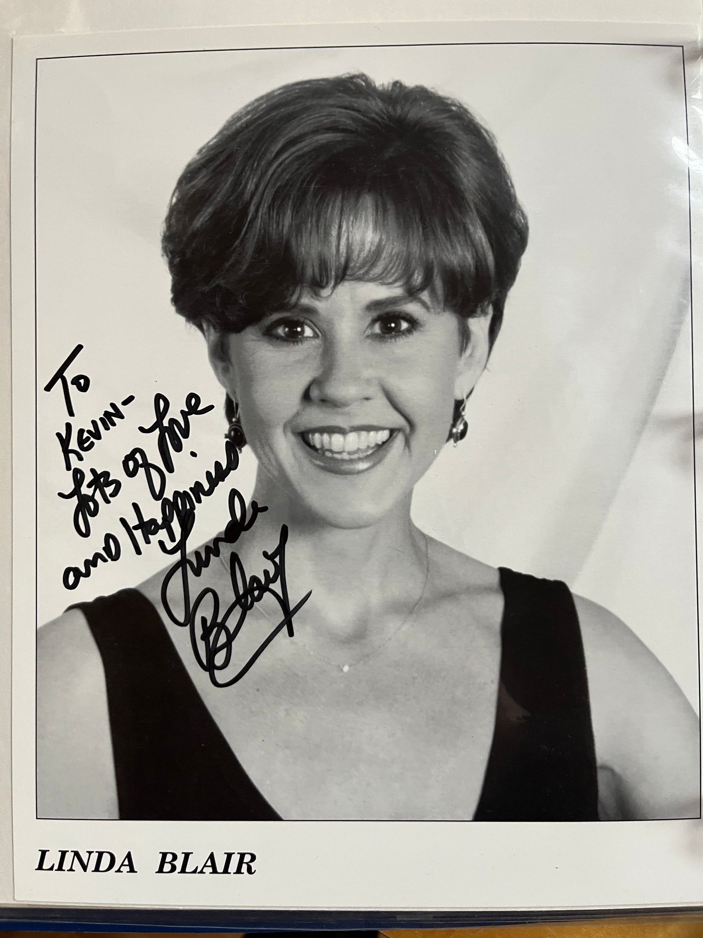 LINDA BLAIR, actress from The Exorcist, autograph