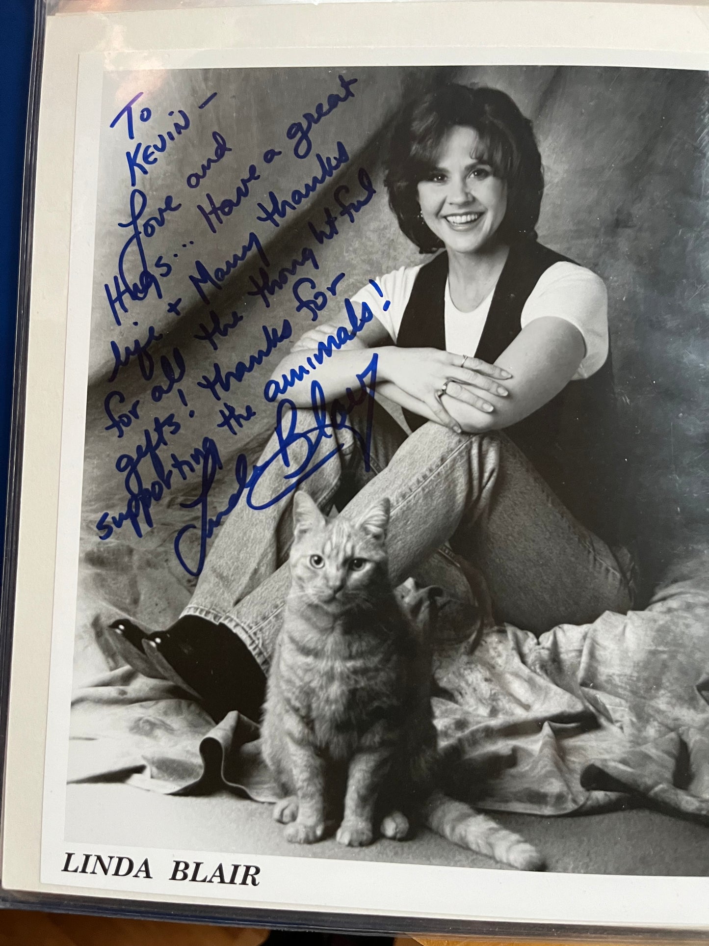 LINDA BLAIR, actress from The Exorcist, autograph