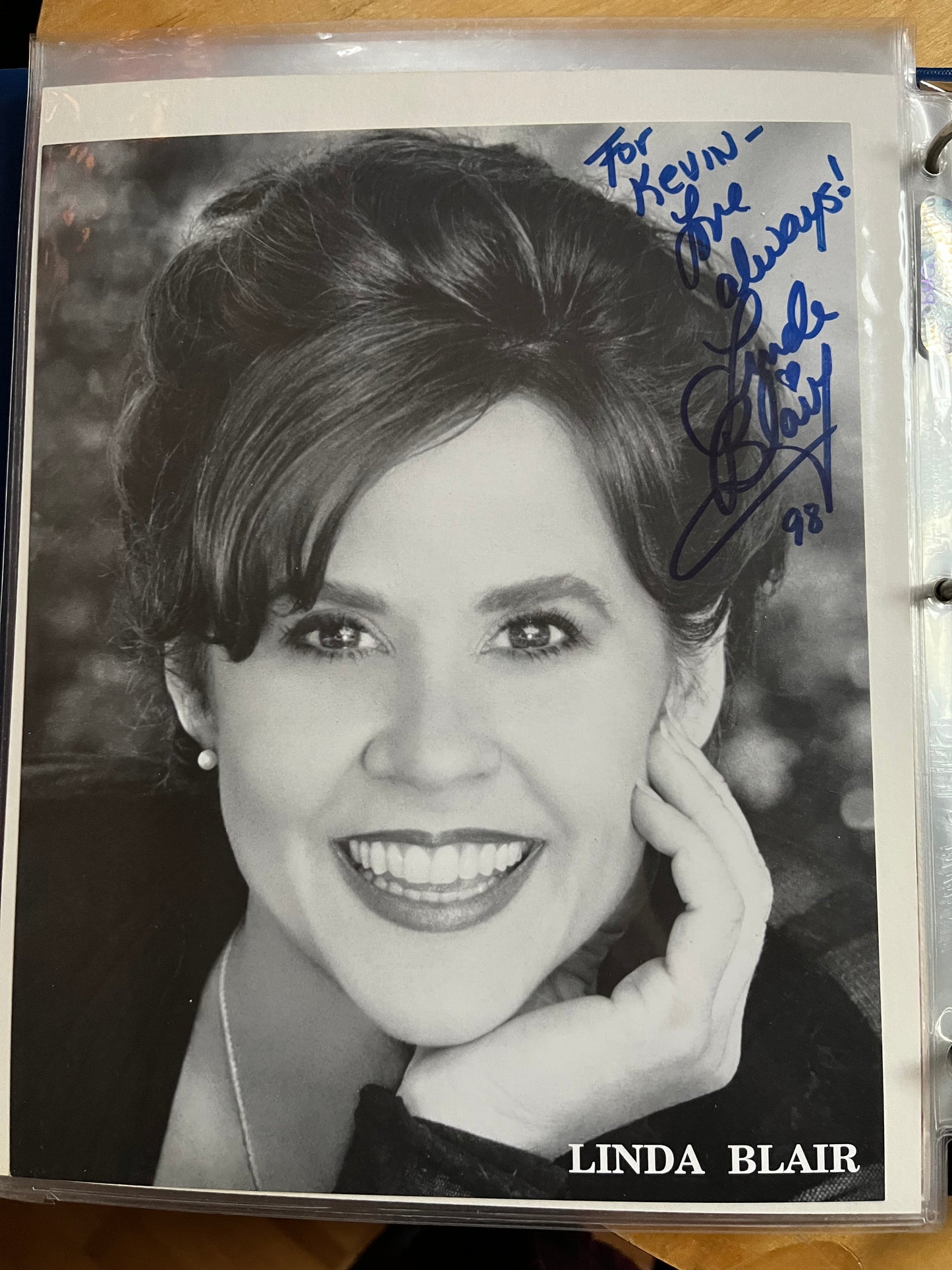 LINDA BLAIR, actress from The Exorcist, autograph