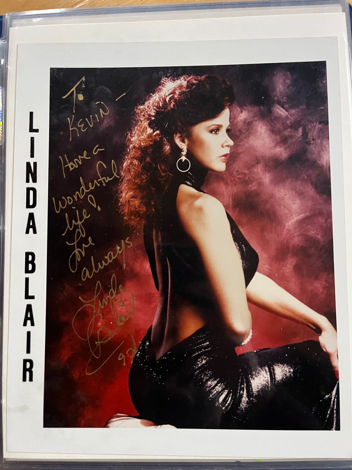 LINDA BLAIR, actress from The Exorcist, autograph