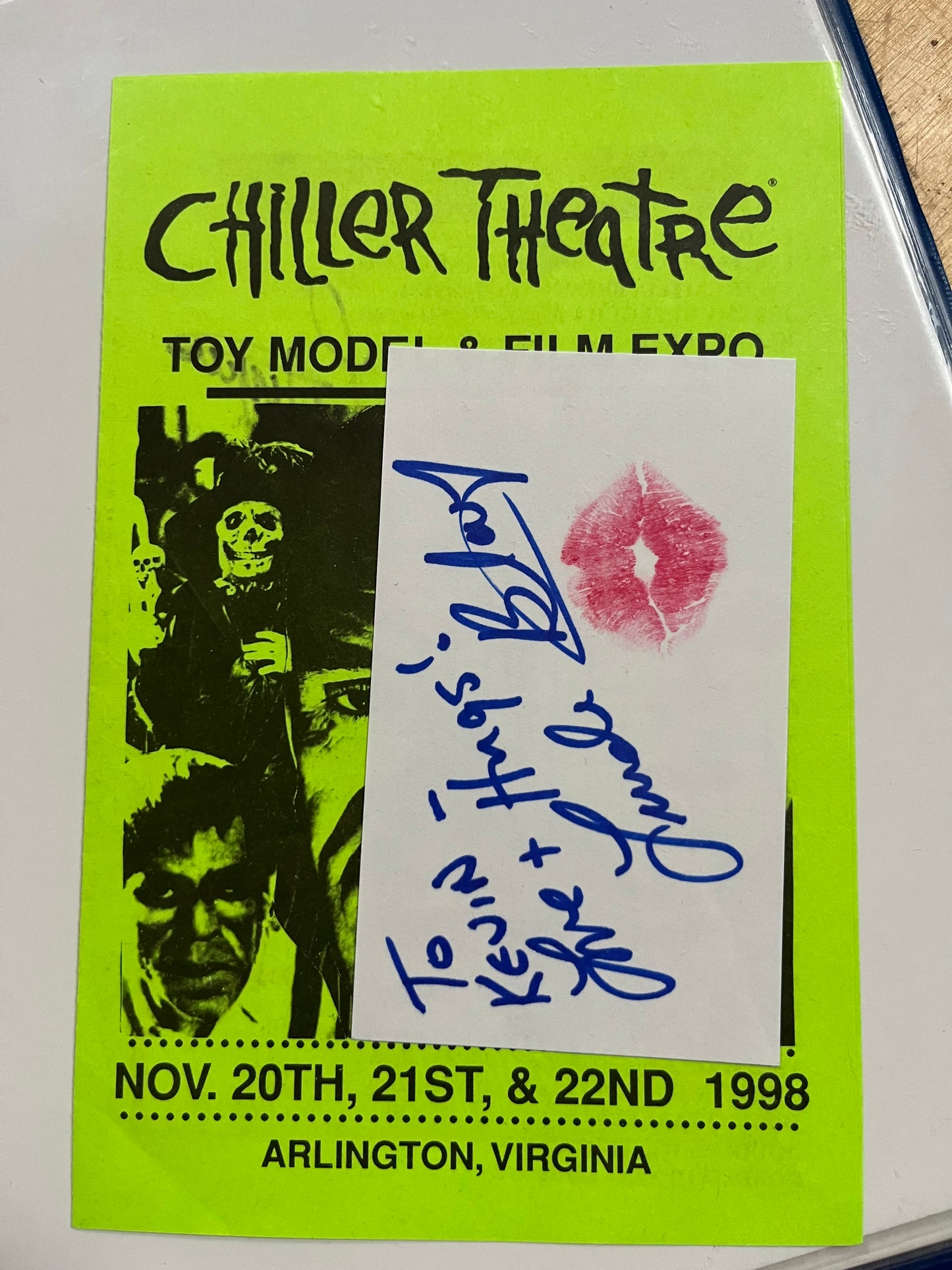 LINDA BLAIR, actress from The Exorcist, lipstick and autograph