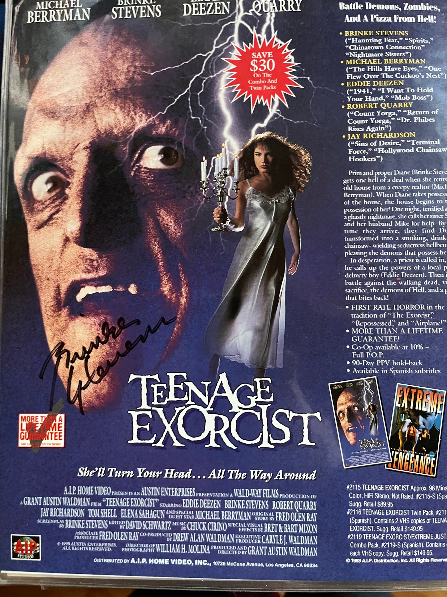 BRINKE STEVENS, Slumber Party Massacre, autograph