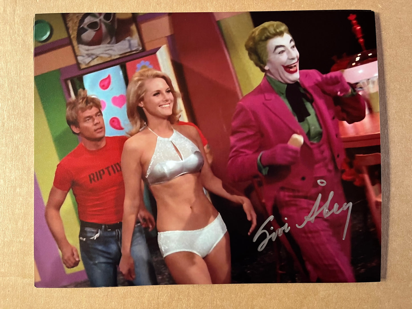 Siv Aberg, Miss Sweden 1964 and BATMAN villain moll, autograph