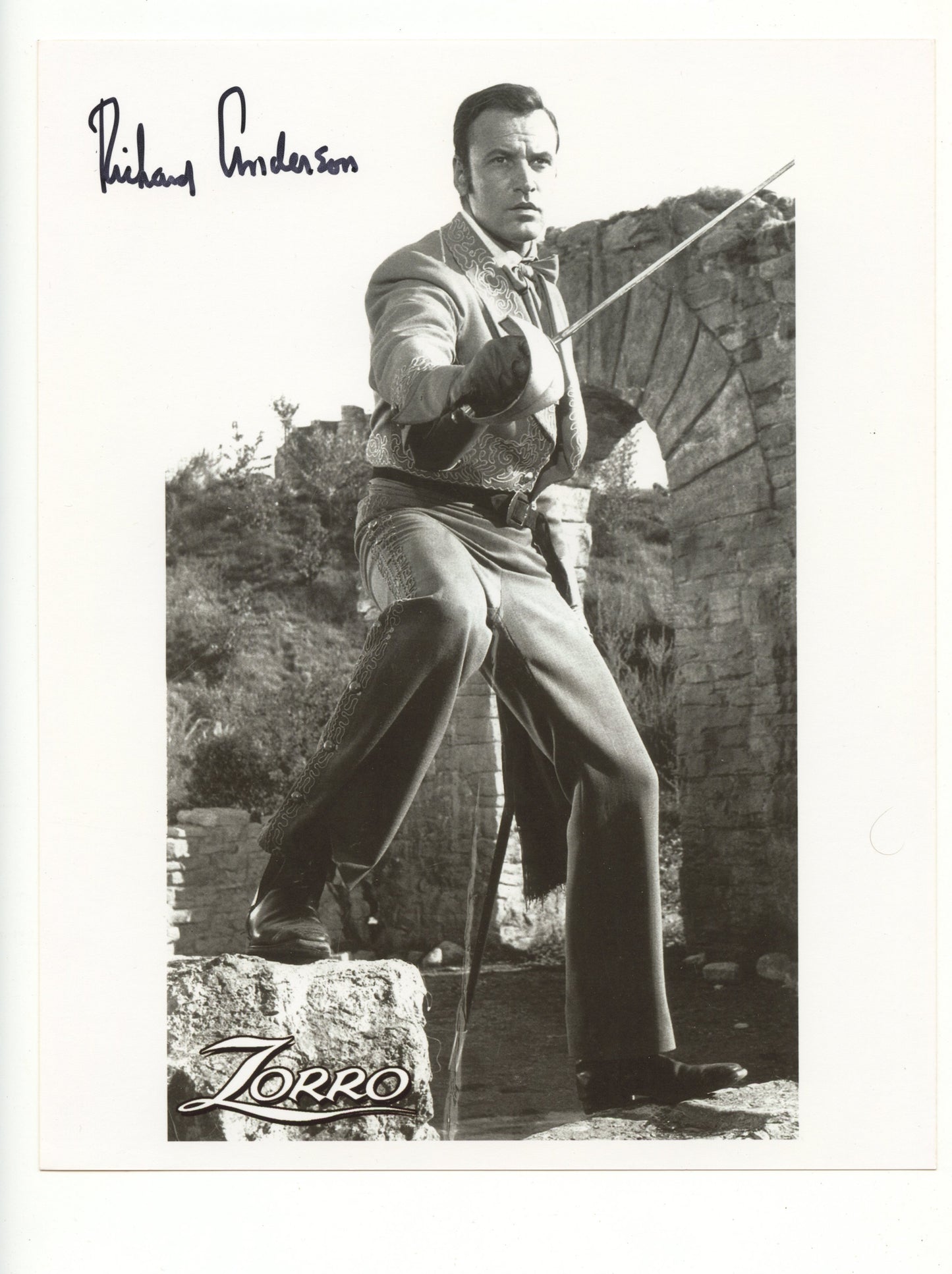 RICHARD ANDERSON from Disney's ZORRO (autographed photo)