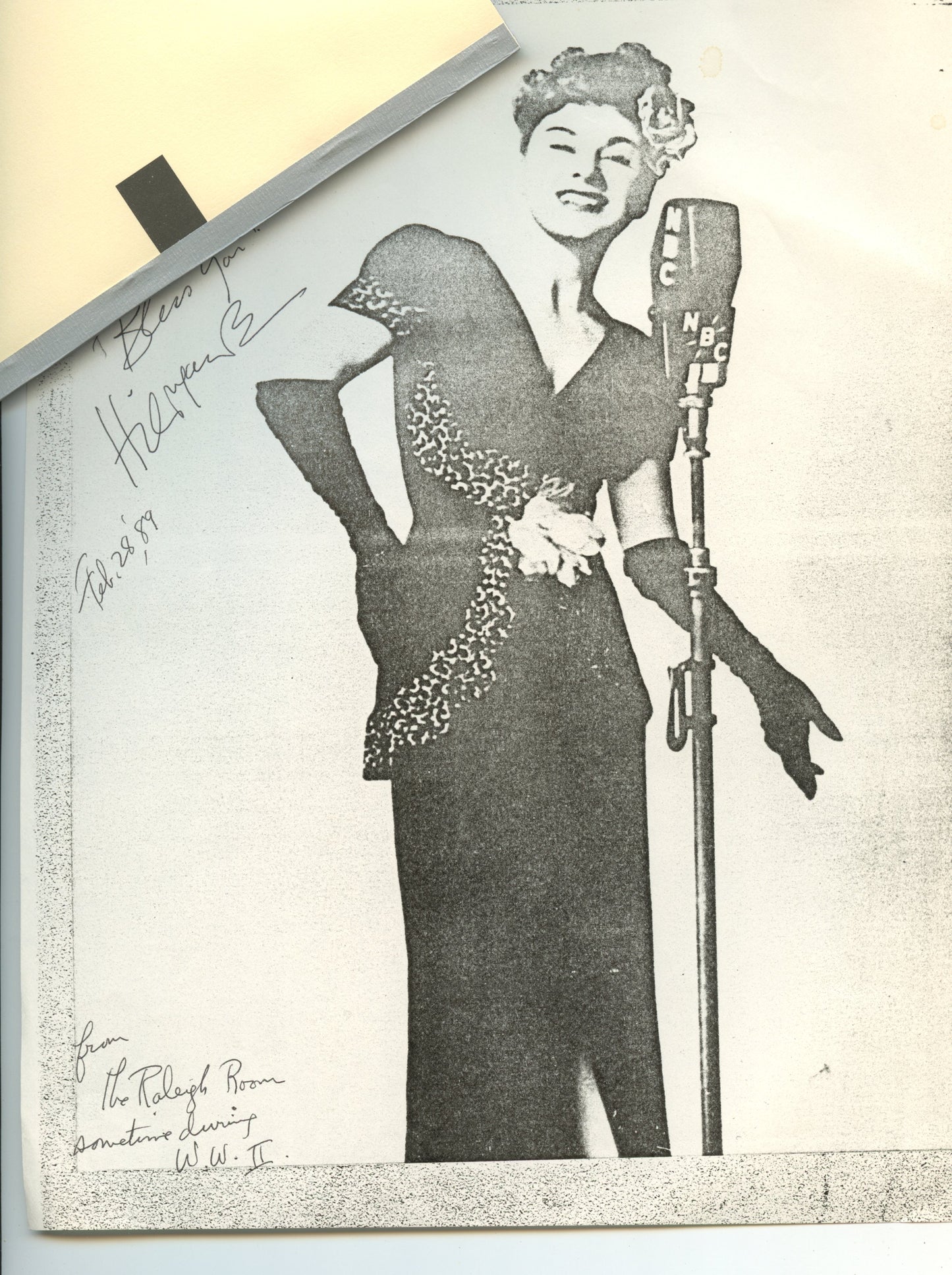 HILDEGARDE (Real Autograph on zerox paper)