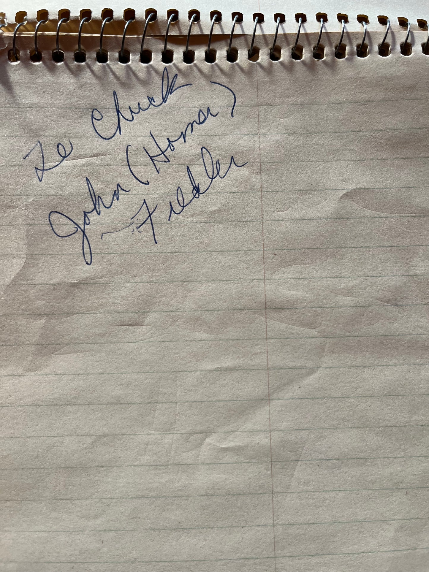 JOHN FIEDLER, voice of Piglet on WINNIE THE POOH (autograph)