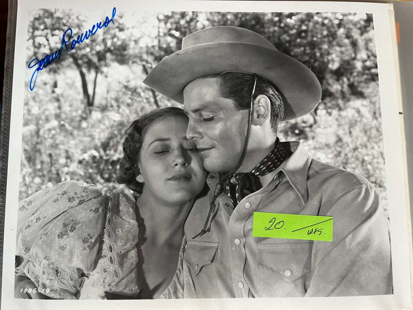 JEAN ROUVEROL, radio and movie actress, autograph