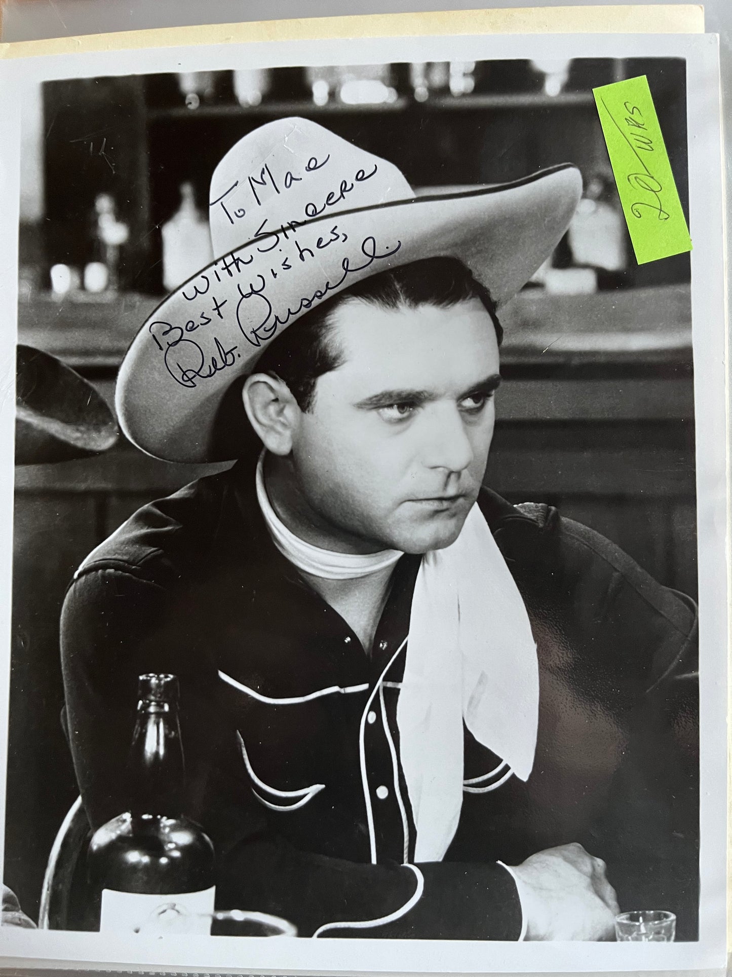 REB RUSSELL, cowboy star, autograph