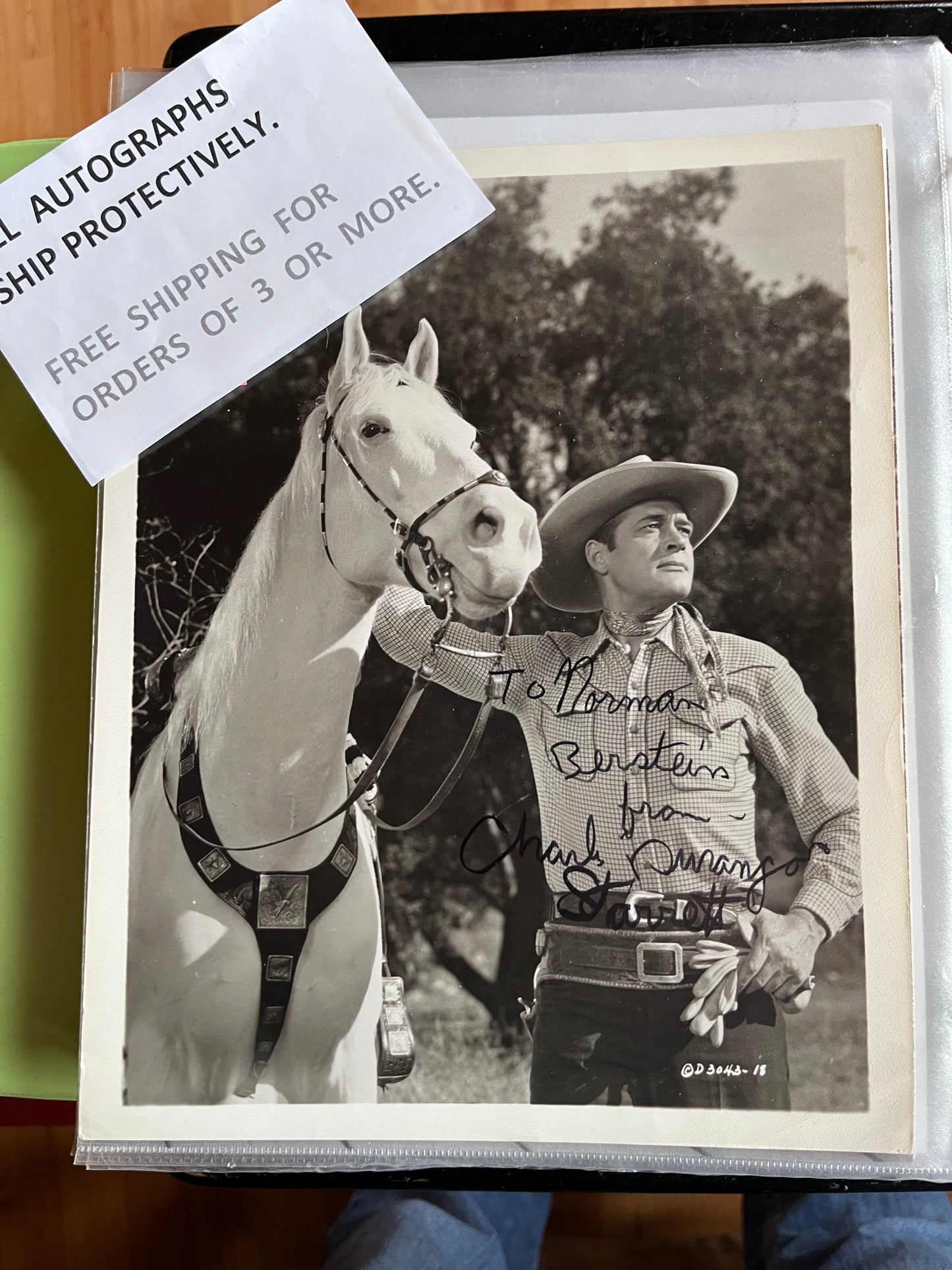 CHARLE STARRETT, The Durango Kid, autograph