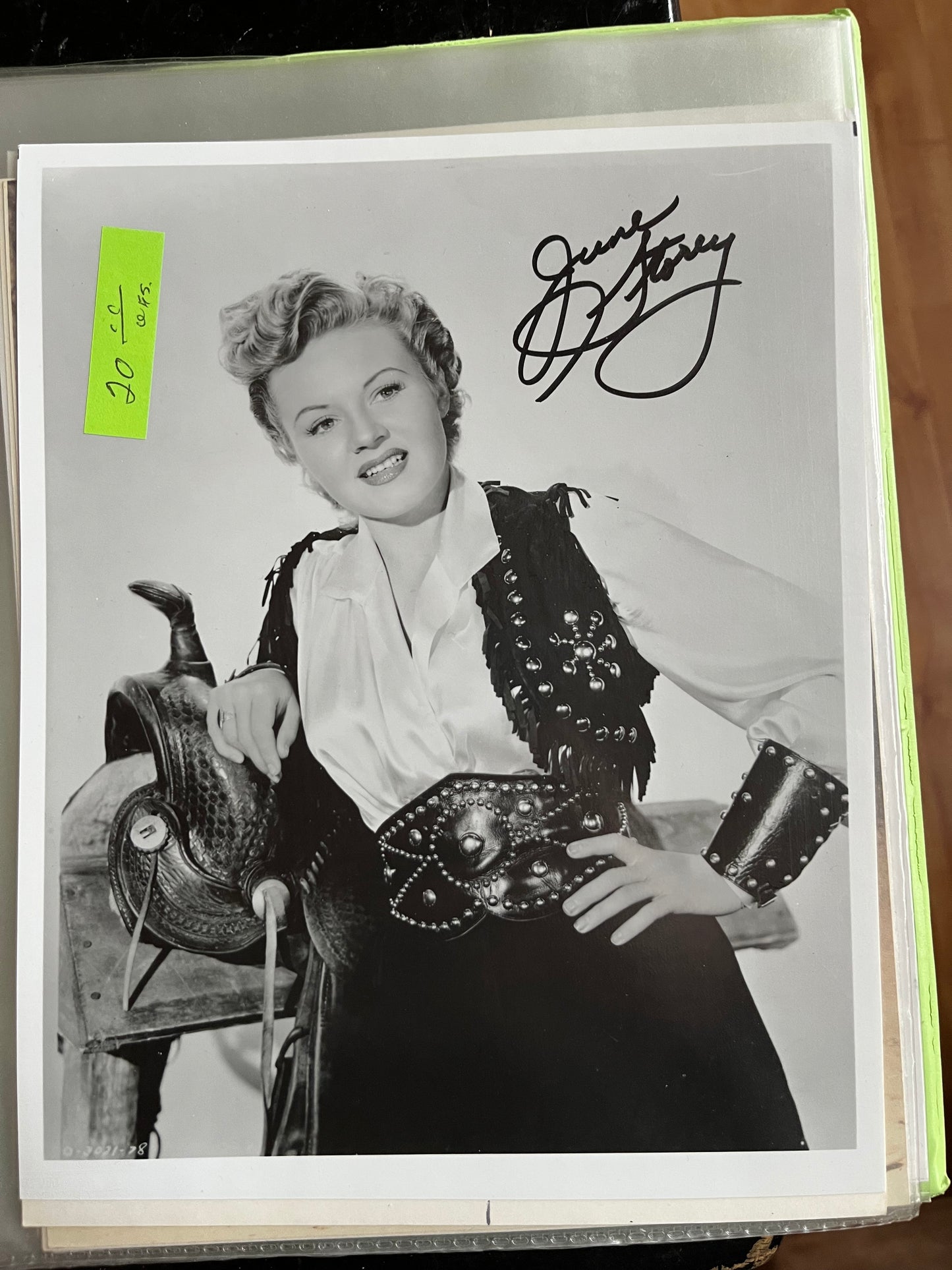 JUNE STOREY, autograph