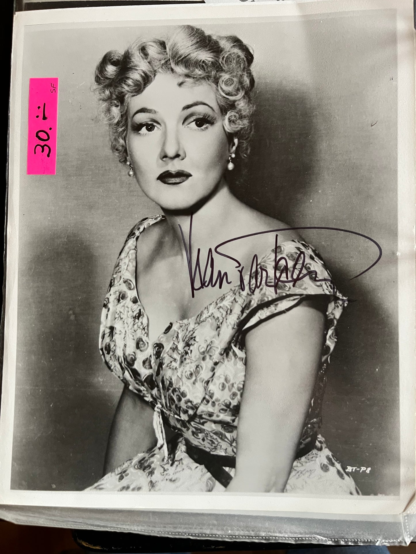 JEAN PARKER, autograph