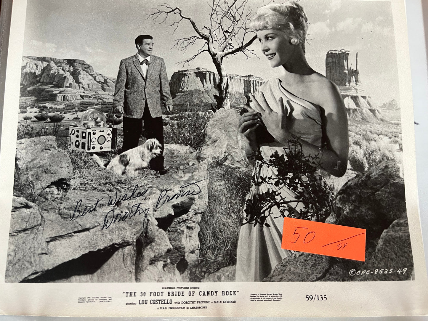 DOROTHY PROVINE, Autograph