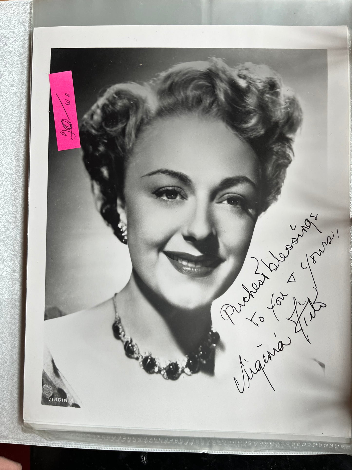 VIRGINIA FIELD, autograph