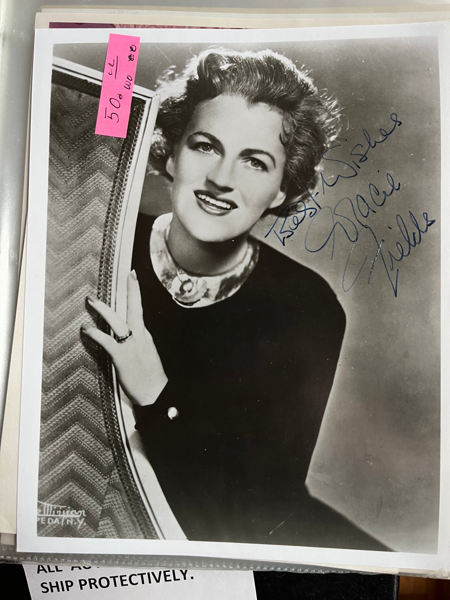 GRACIE FIELDS, autograph