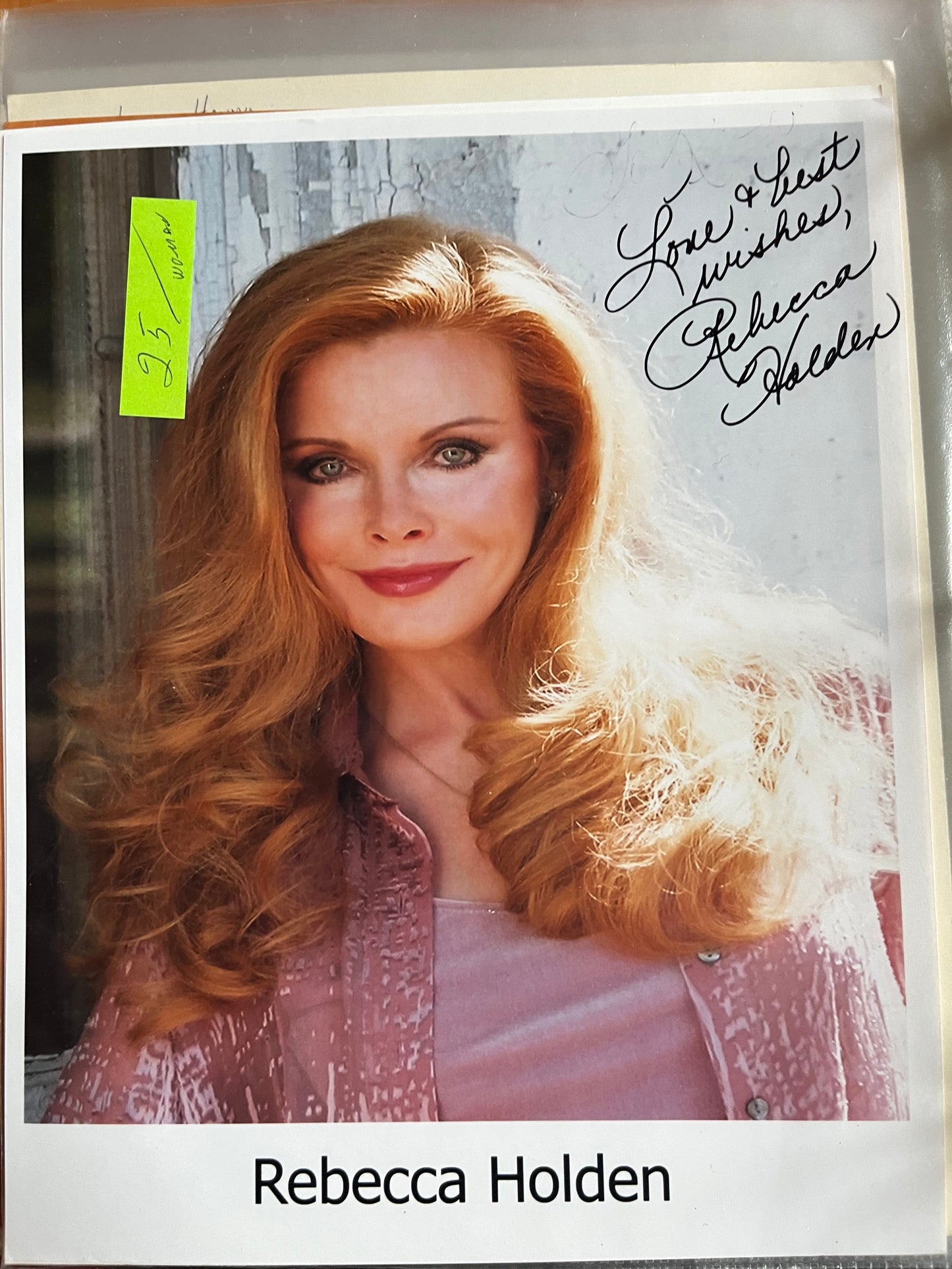 REBECCA HOLDEN, autograph