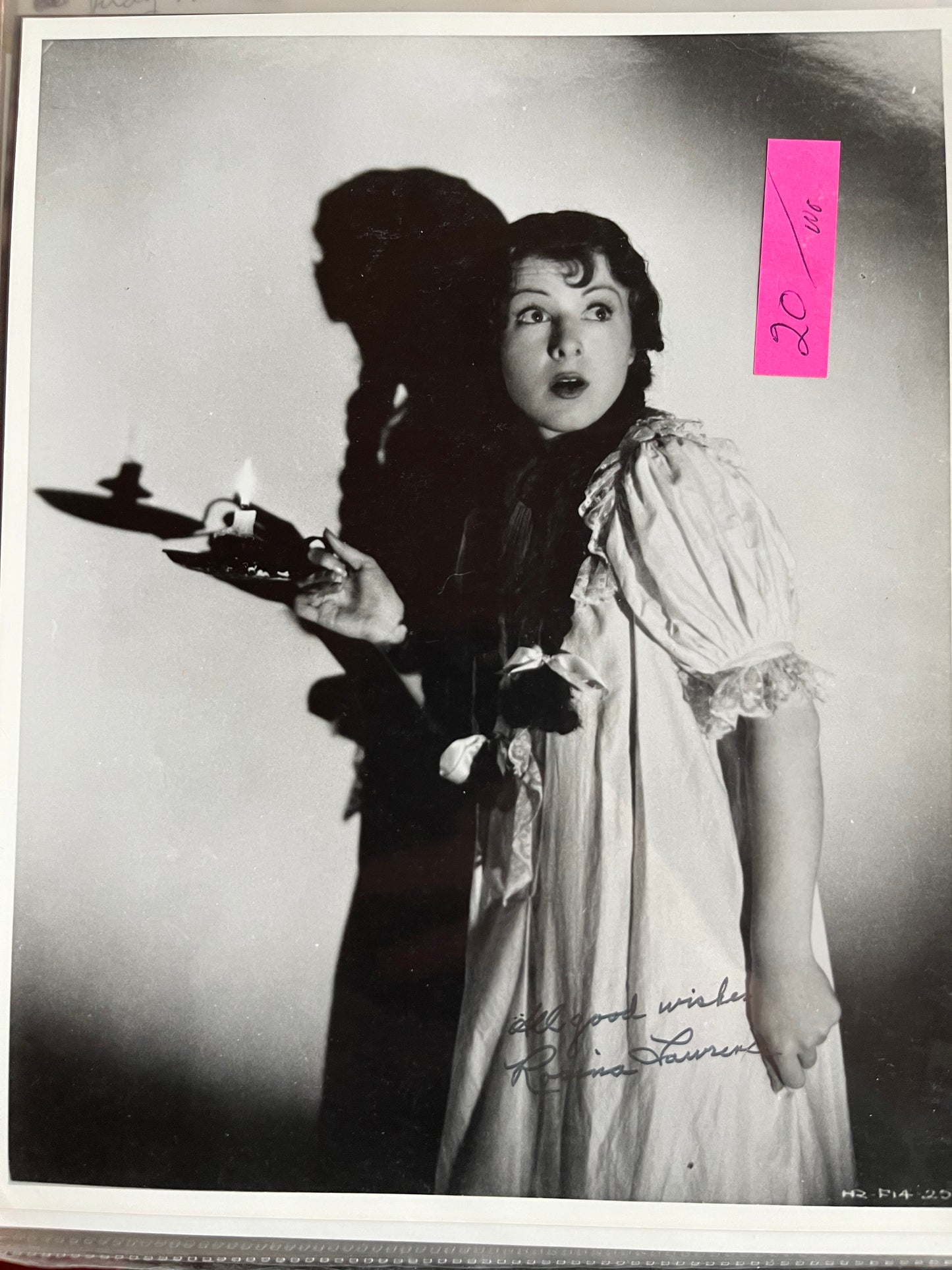 ROSINA LAWRENCE, autograph