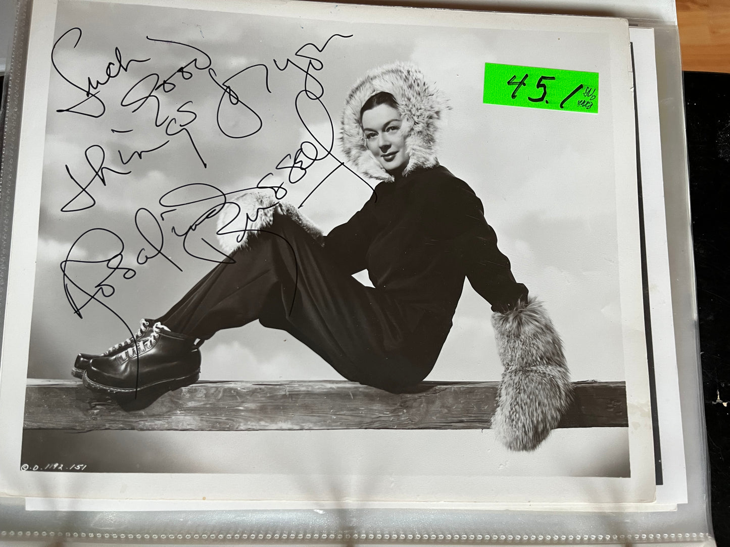 ROSALIND RUSSELL, autograph