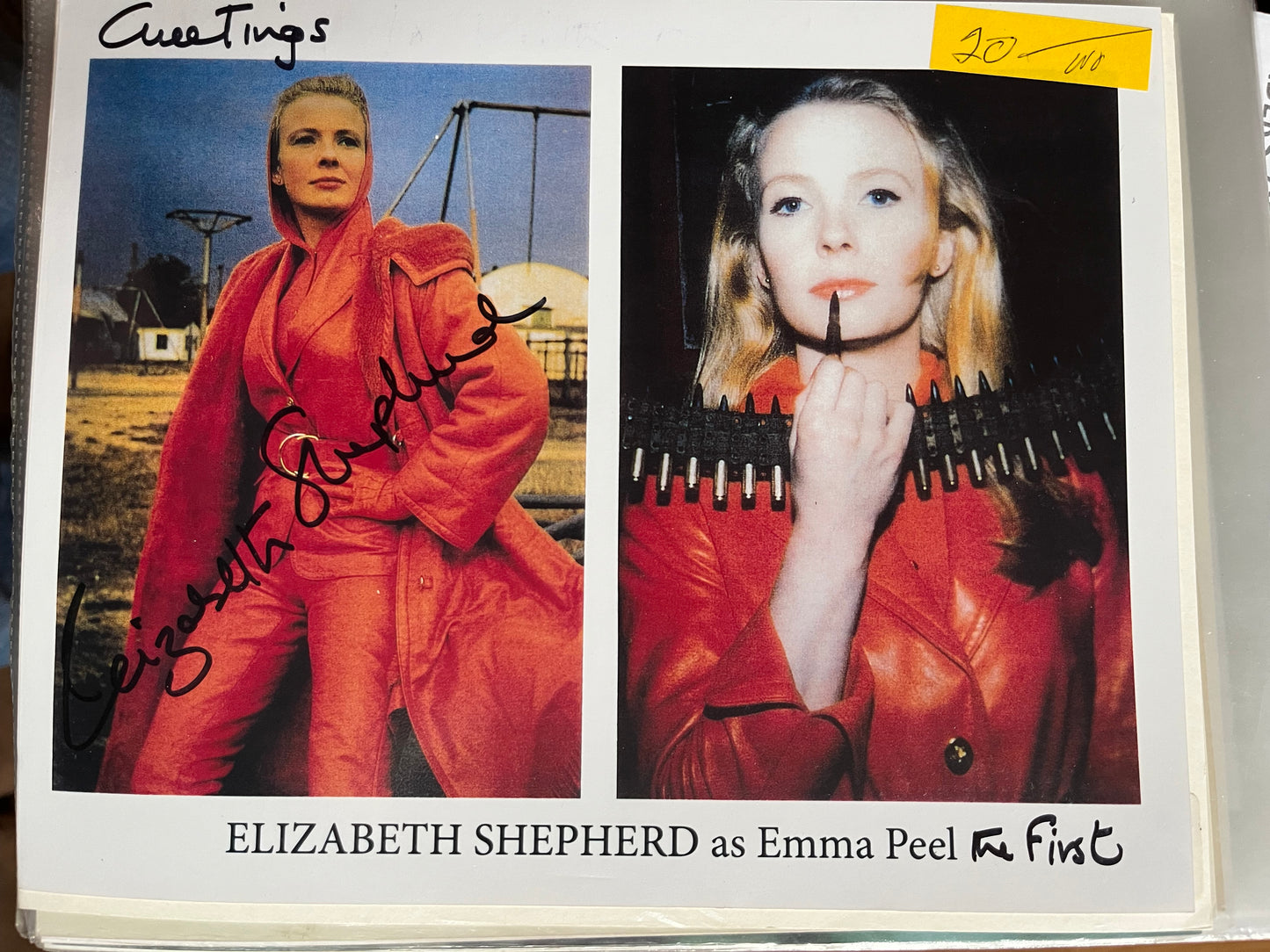 Elizabeth Shepherd, The Avengers, autograph