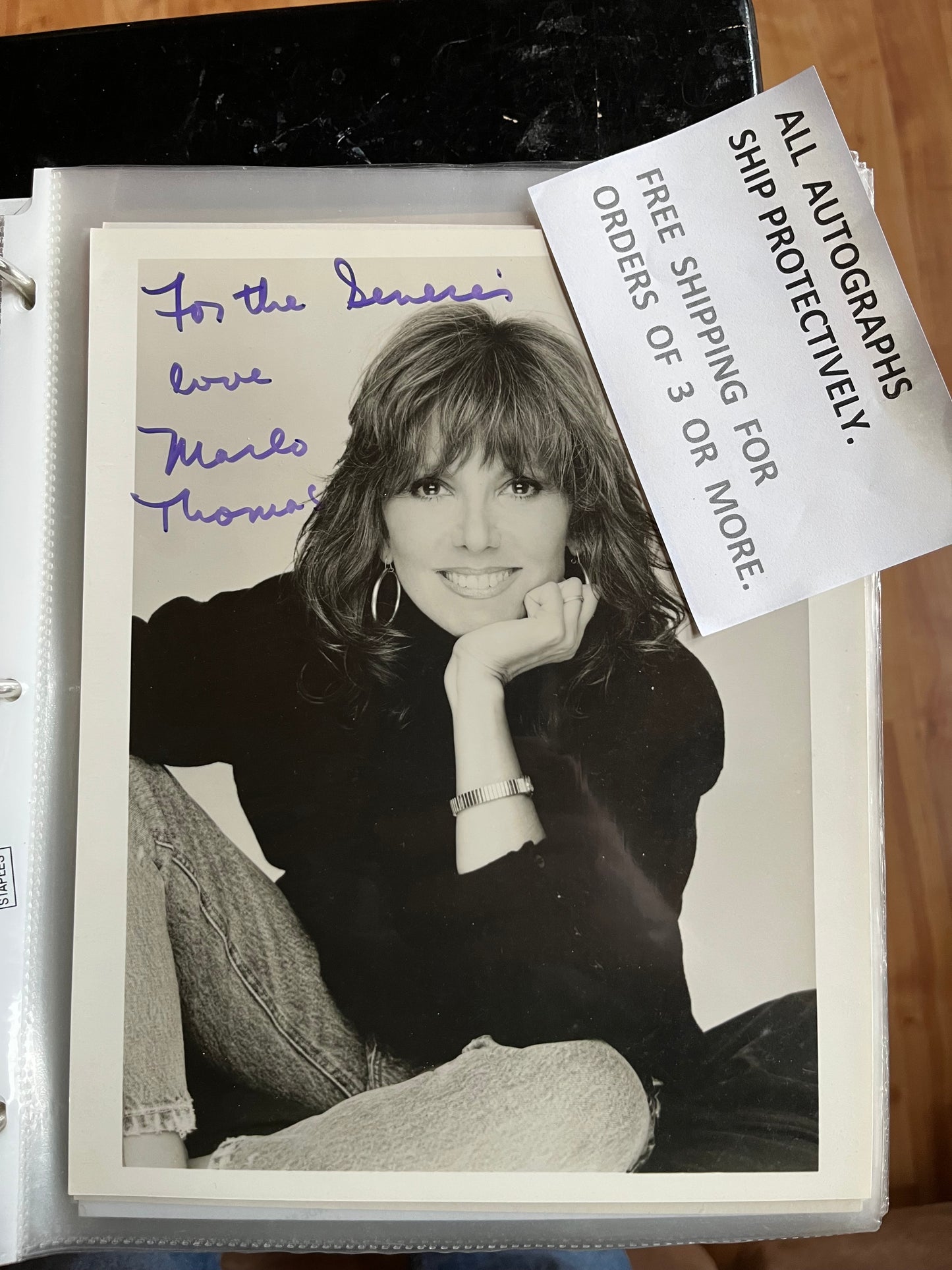 MARLO THOMAS, autograph